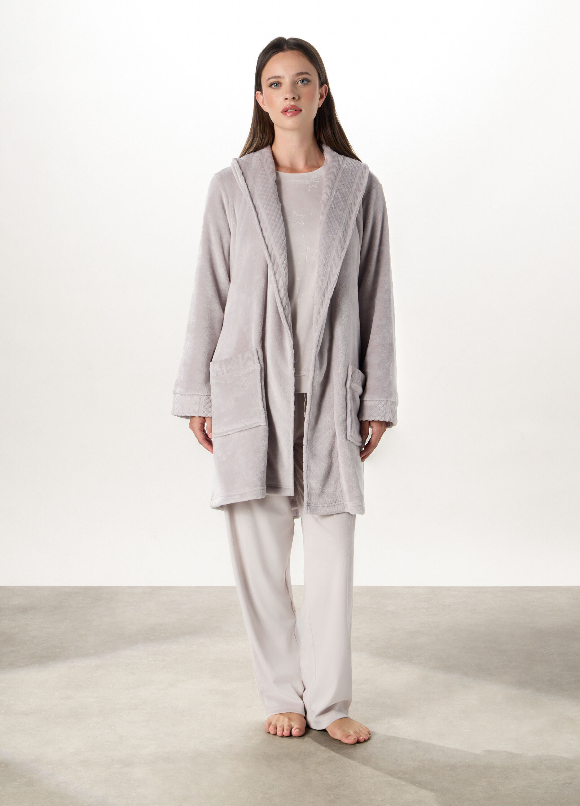 Vestaglia in cora fleece donna_0