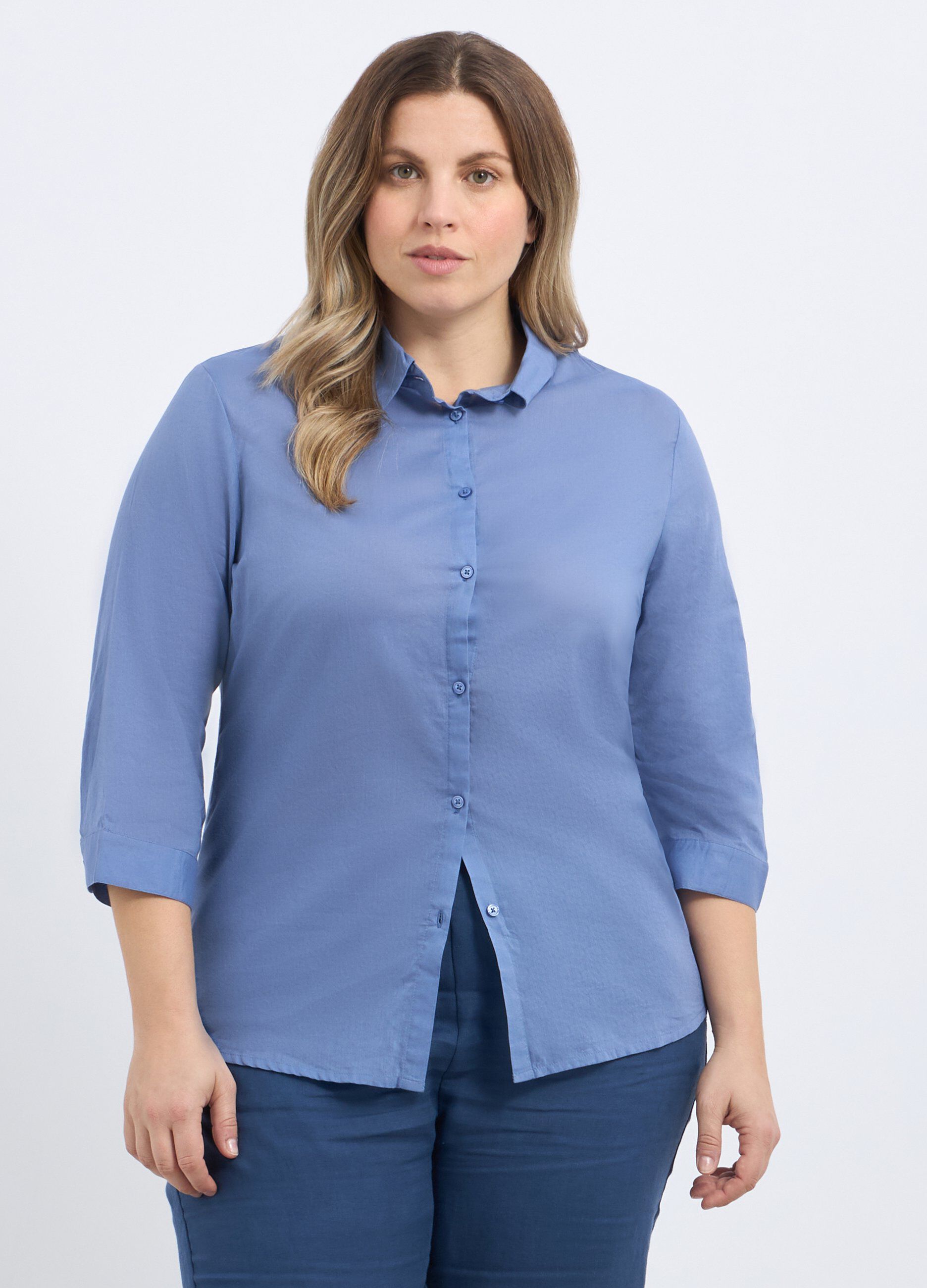 Camicia in puro cotone donna curvy_0