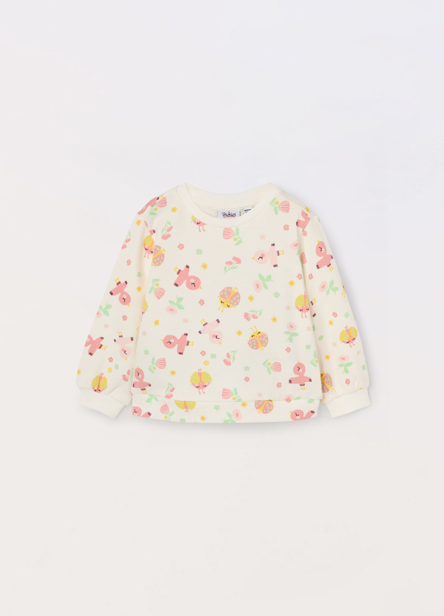 Felpa in french terry di puro cotone neonata_0
