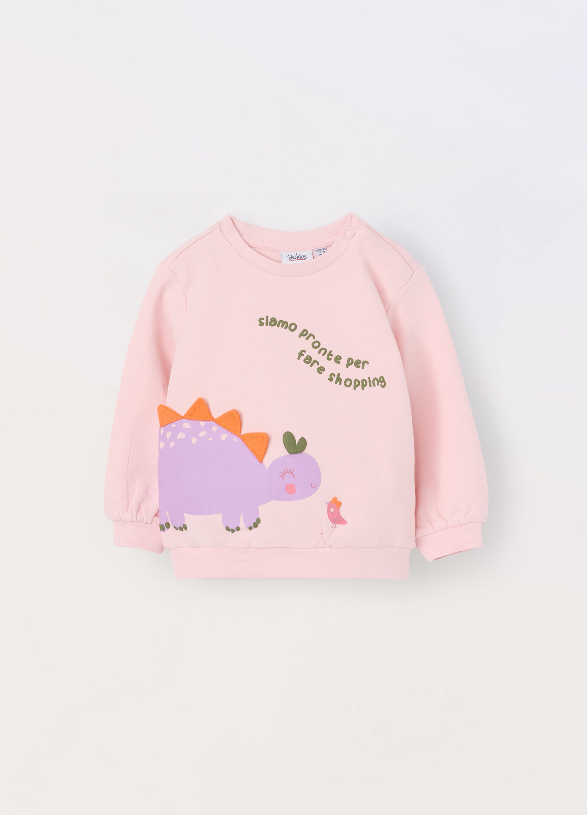 Felpa in french terry di cotone stretch neonata_0