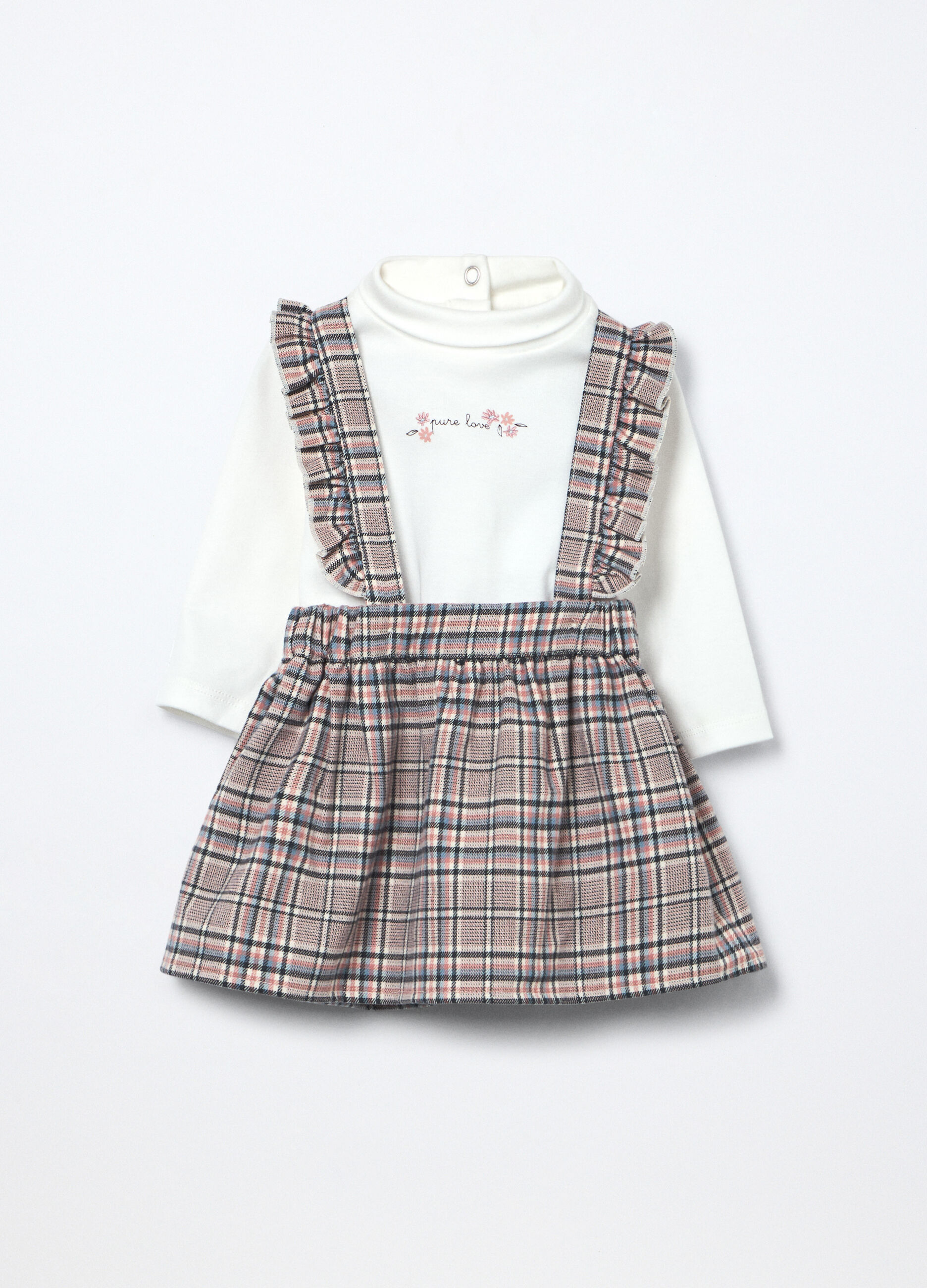 Set con gonna e t-shirt a maniche lunghe neonata_0