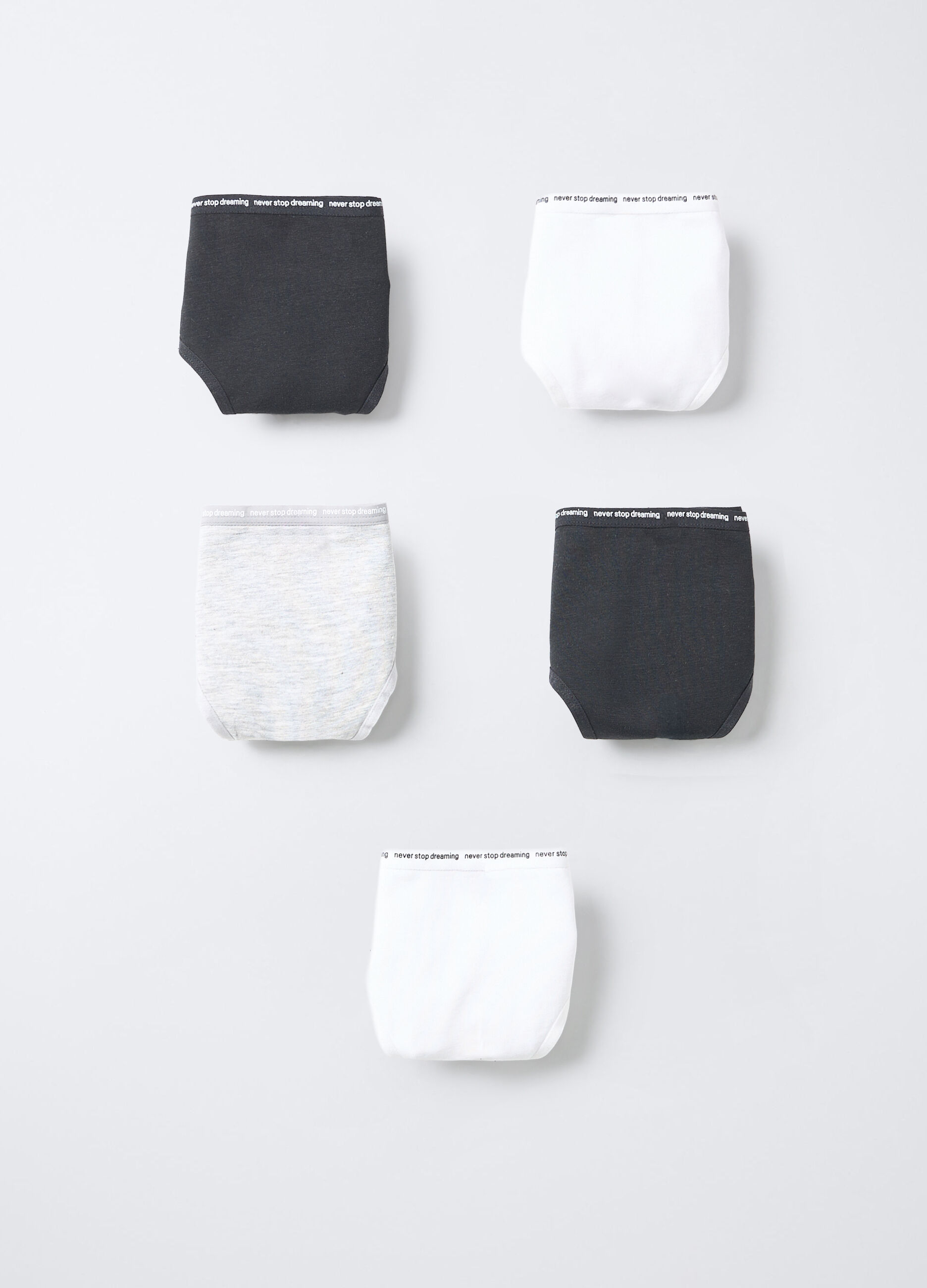 Pack 5 slip in jersey di cotone stretch ragazza_0