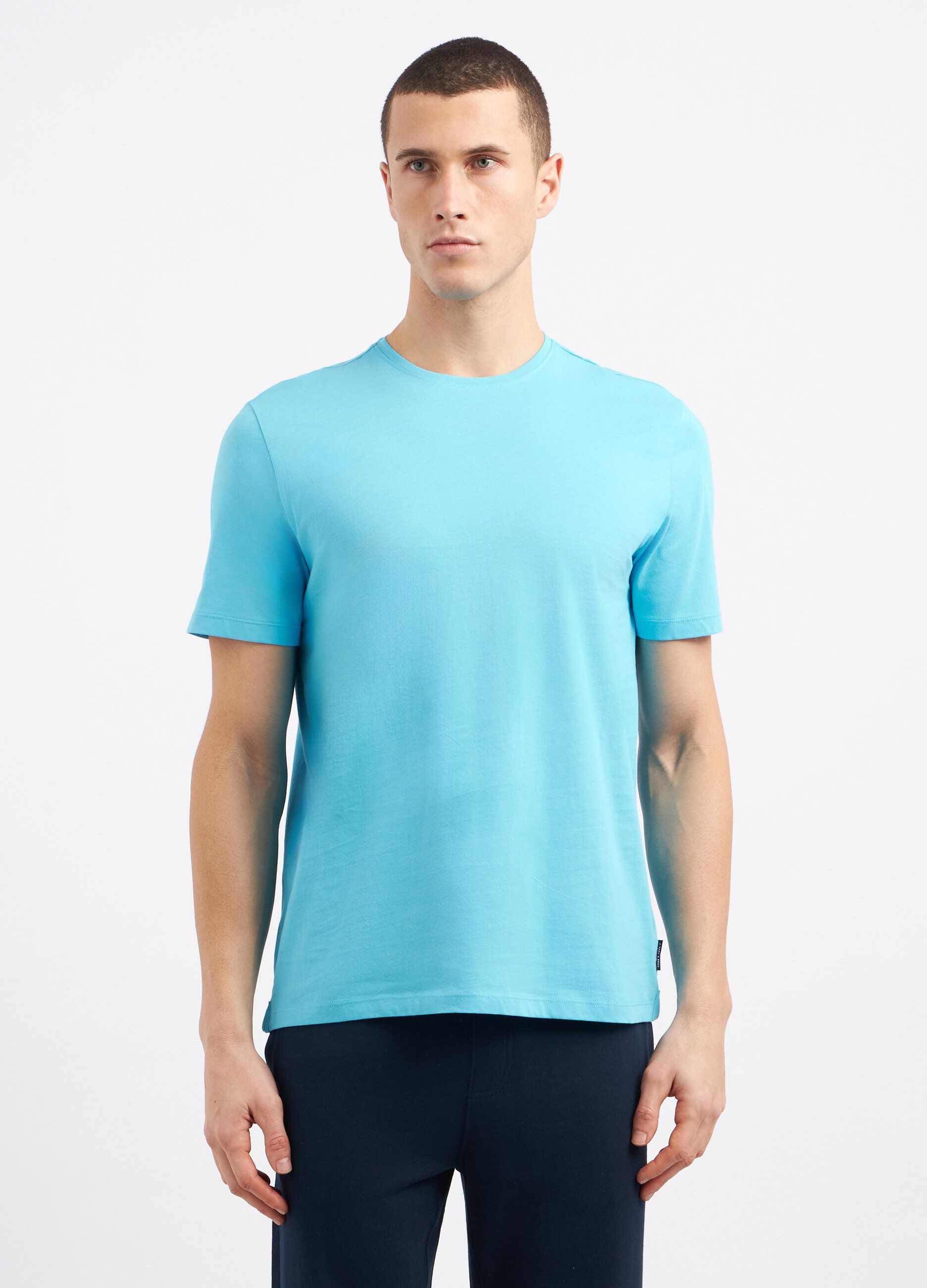 T-shirt girocollo in puro cotone uomo_0