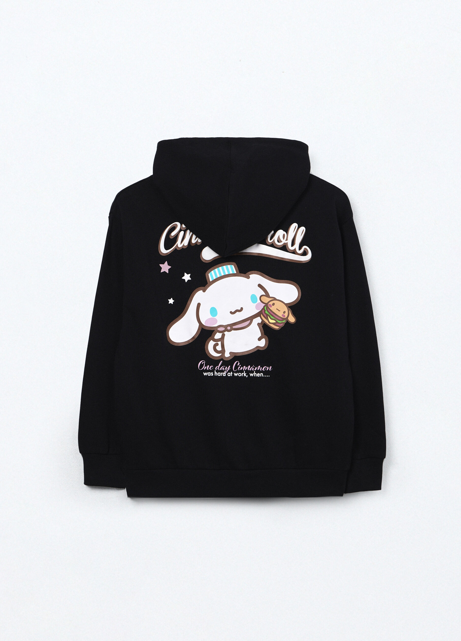 Felpa con cappuccio in puro cotone ragazza_1