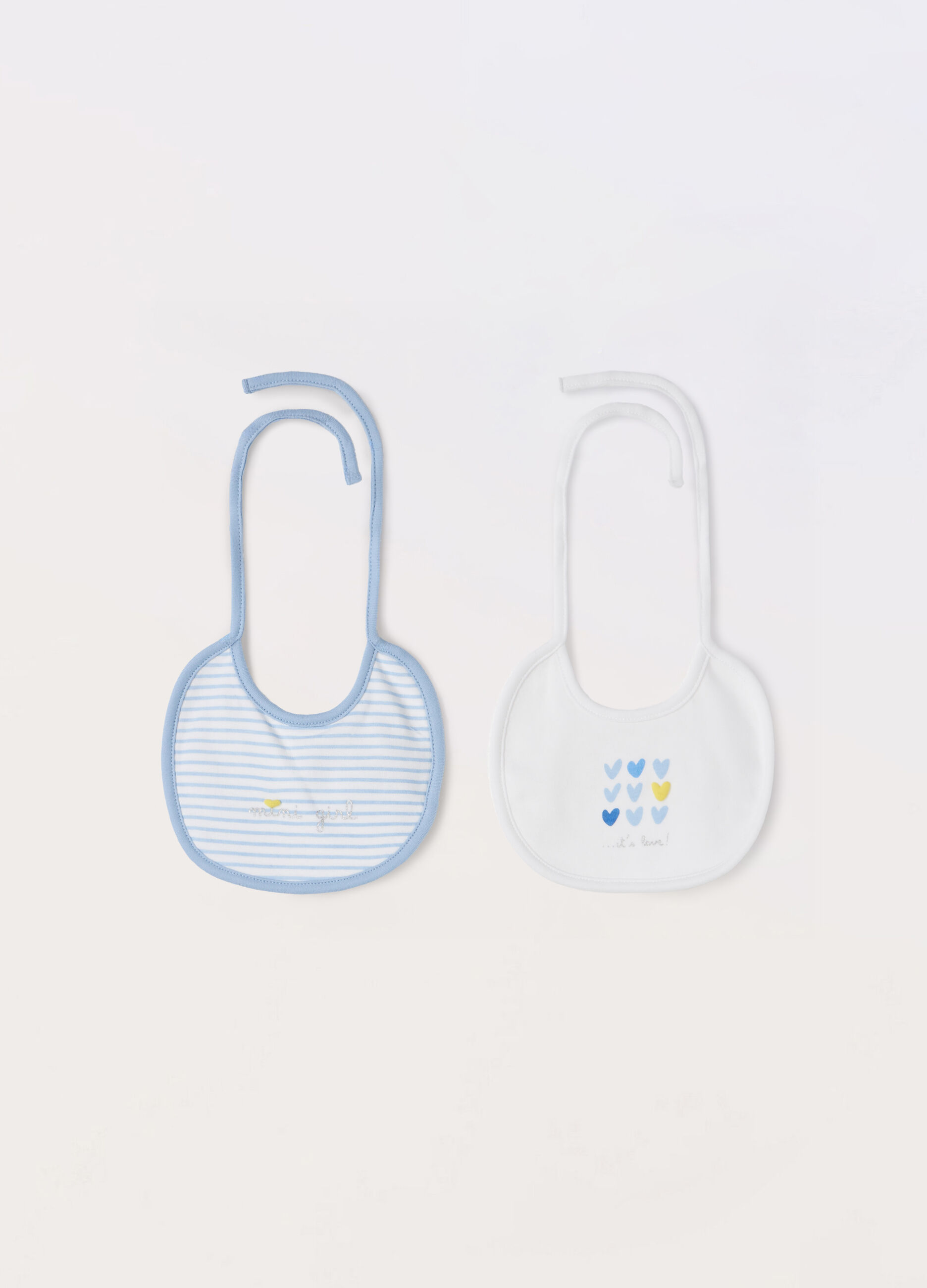 Pack 2 bavaglini in interlock di puro cotone neonato_0