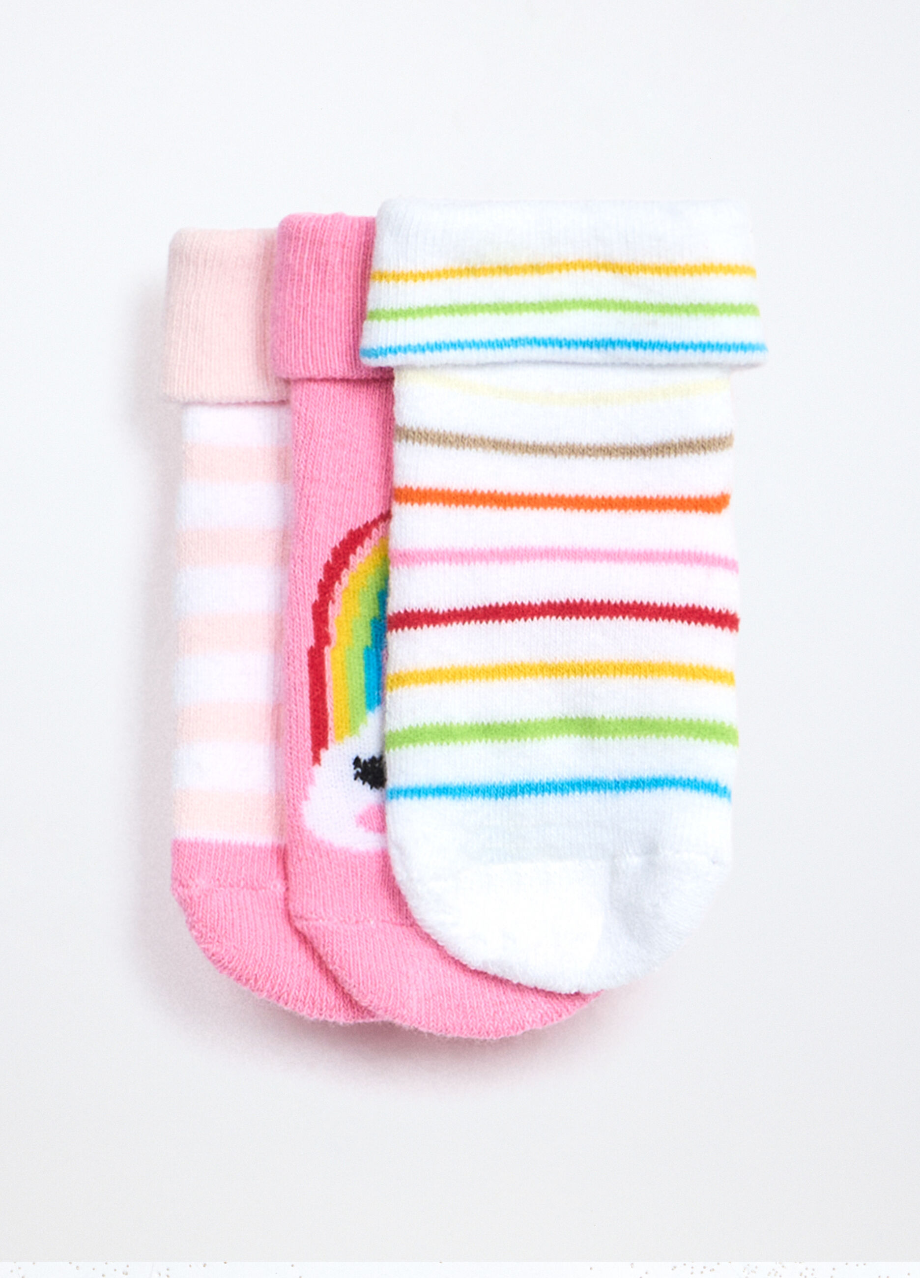 Pack 3 calzini antiscivolo in spugna misto cotone neonata_0