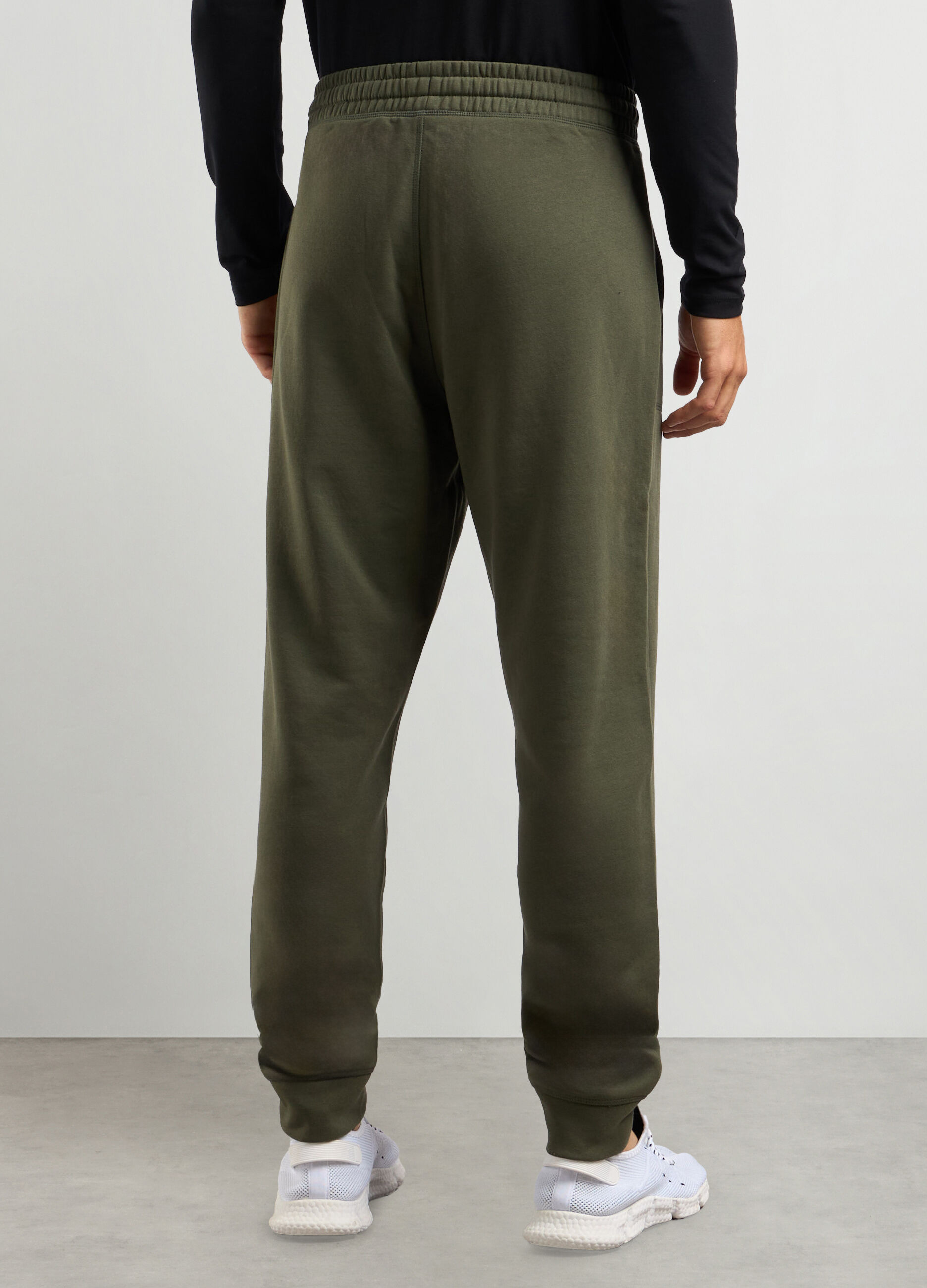 Joggers regular fit in felpa di misto cotone uomo_1