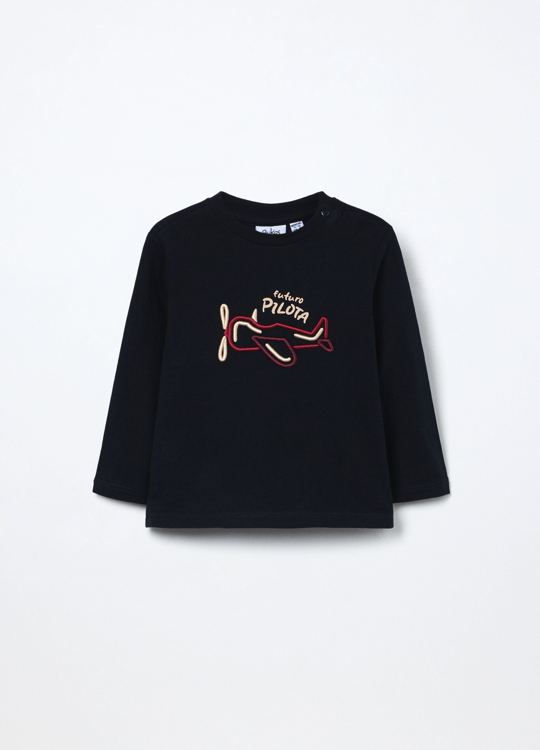 T-shirt in jersey di puro cotone neonato_0