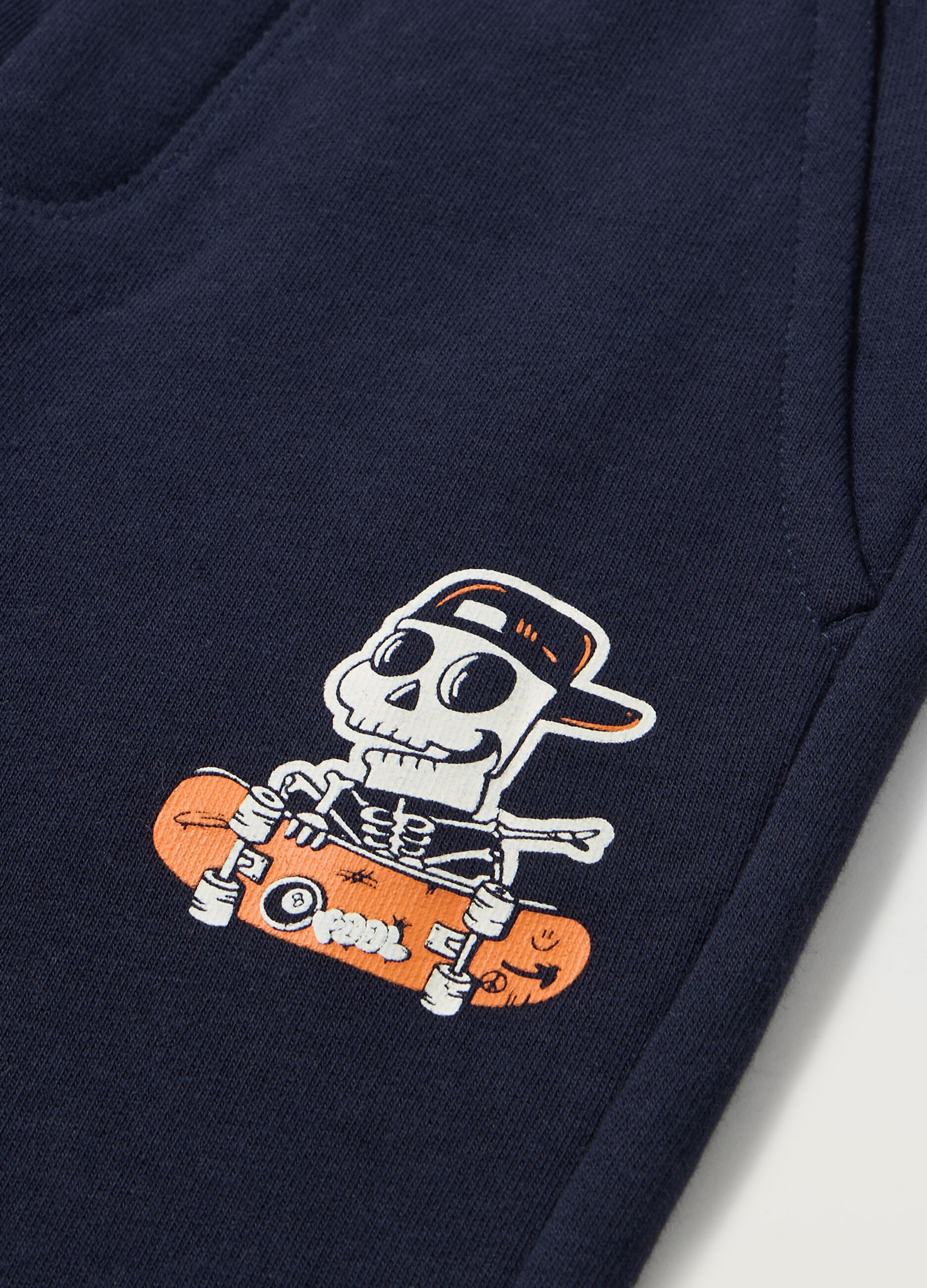 Jogger in puro cotone fleece bambino_1