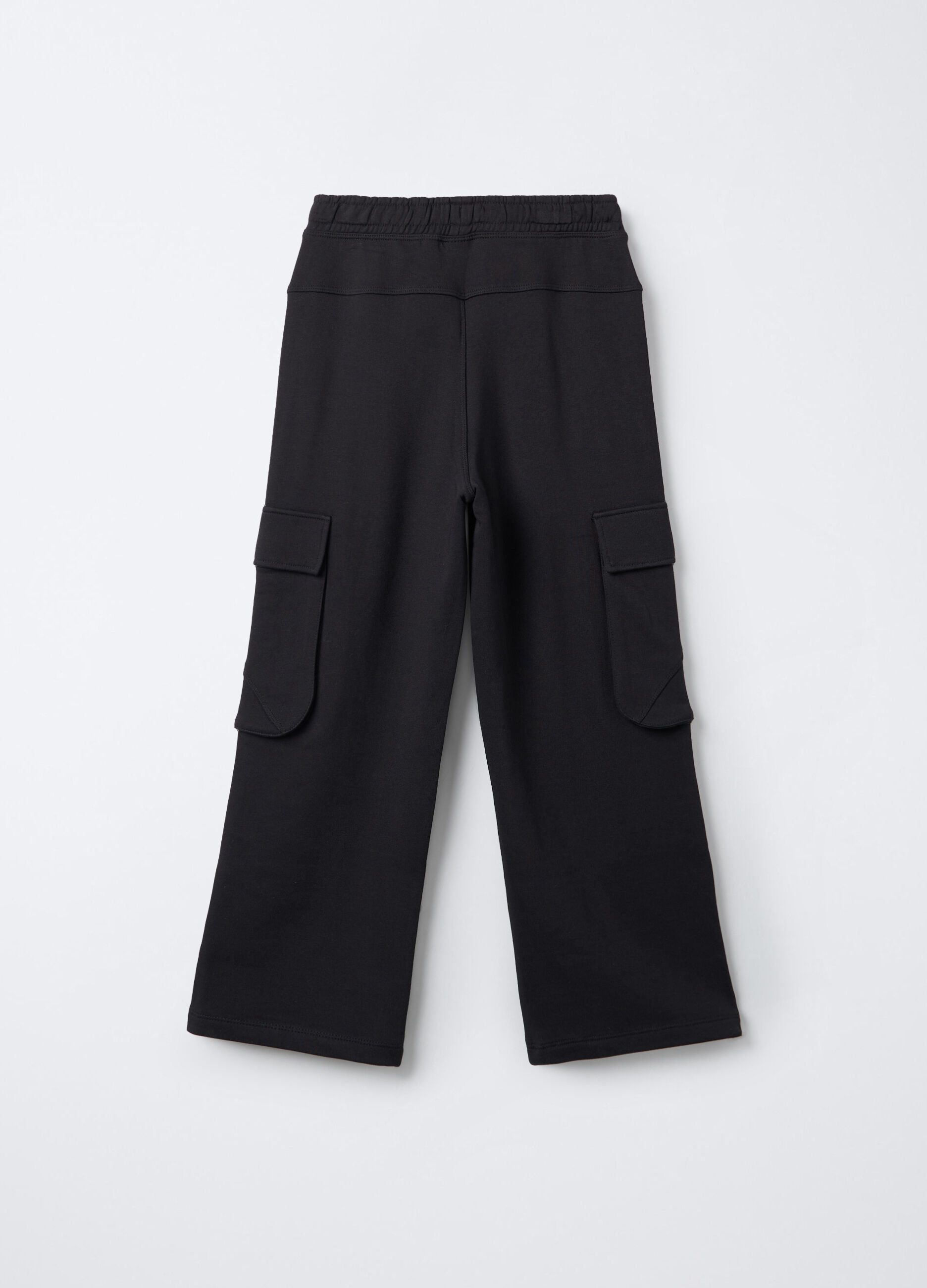 Pantaloni cargo in puro cotone garzato Fit Regular ragazzo_1