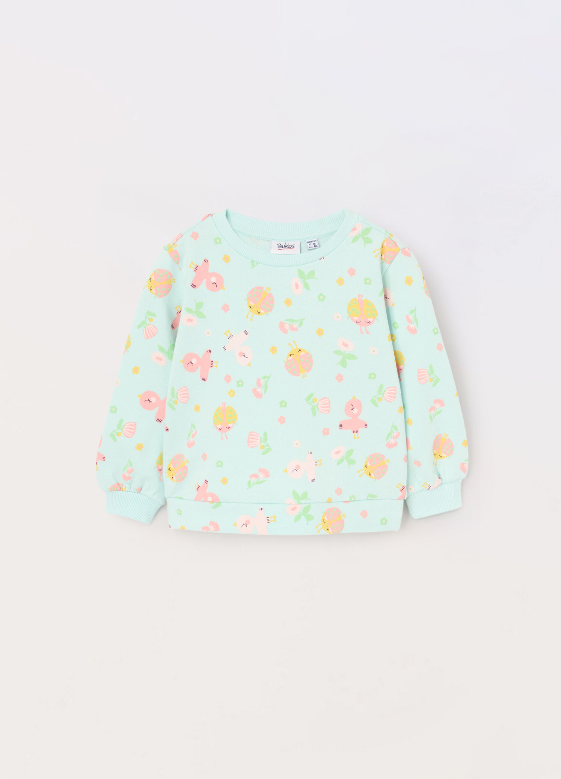 Felpa in french terry di puro cotone neonata_0