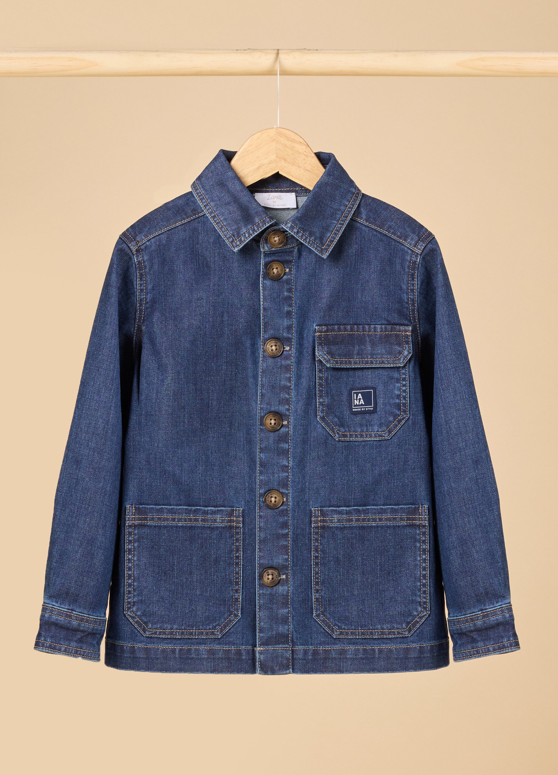 Giacca IANA in denim di puro cotone bambino_0