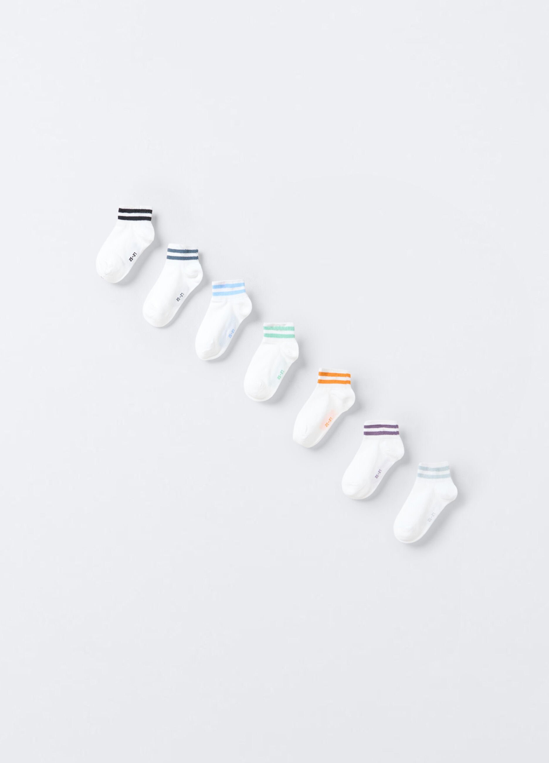 Pack 7 calze corte misto cotone stretch bambino _1