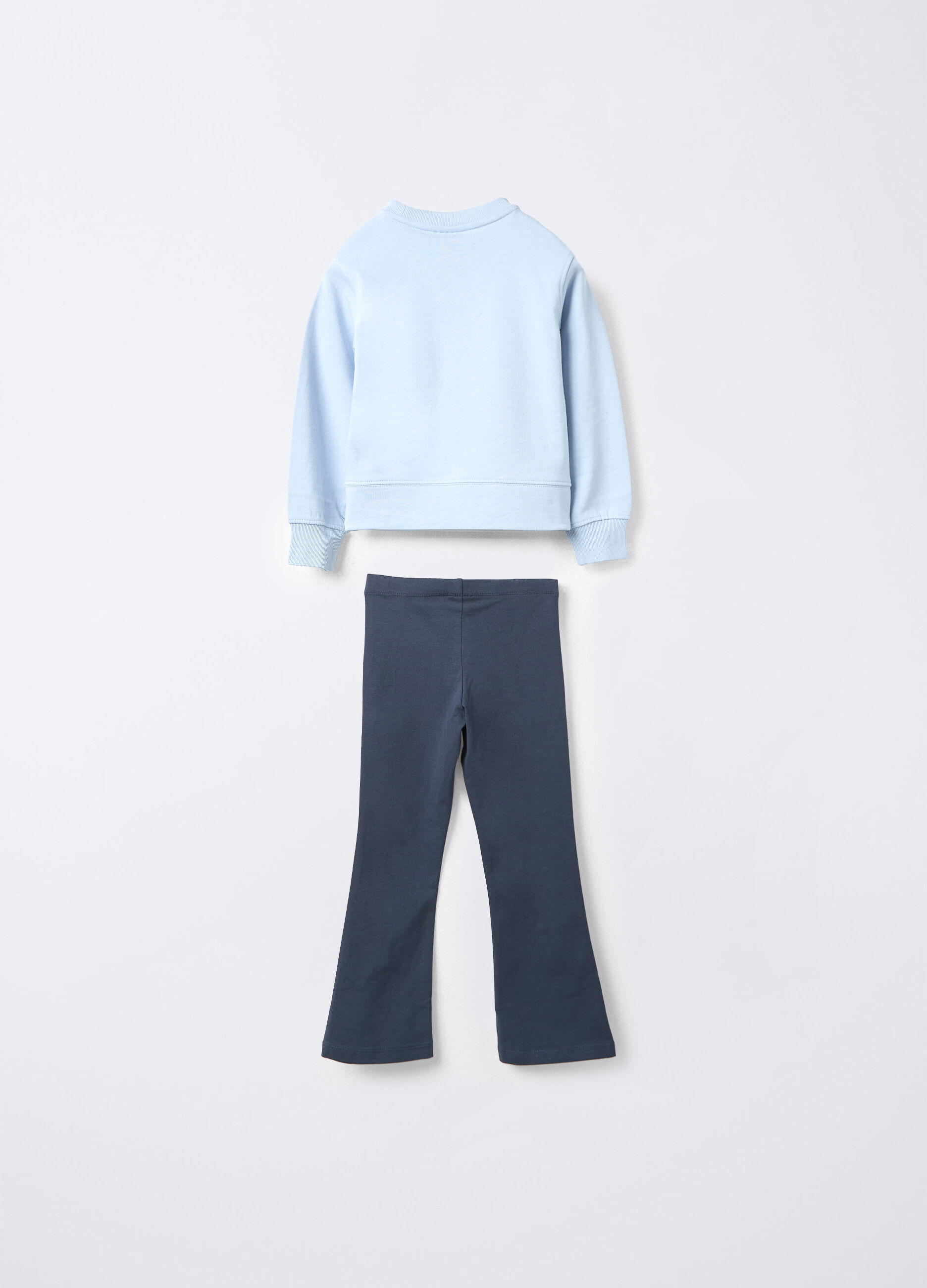 Jogging set in puro cotone garzato bambina_1