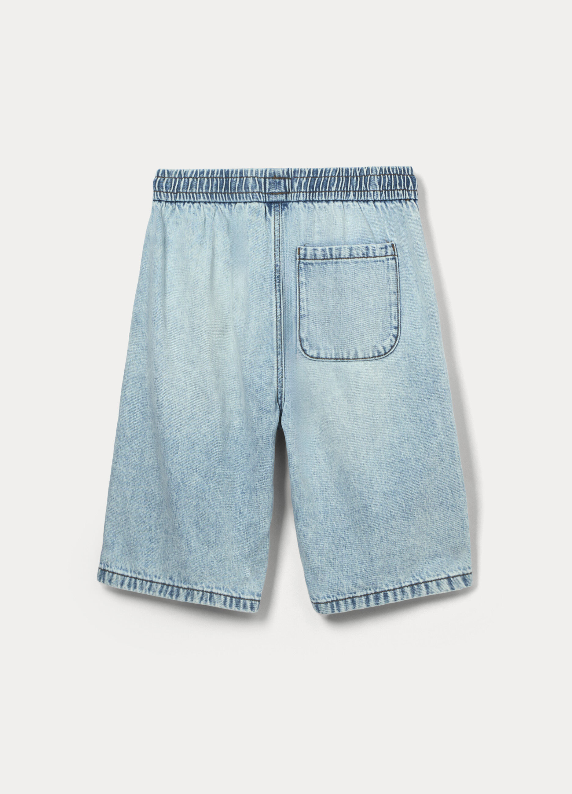 Jogger in denim misto cotone ragazzo_1