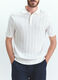 Polo a maniche corte in maglia a costa piatta uomo_1