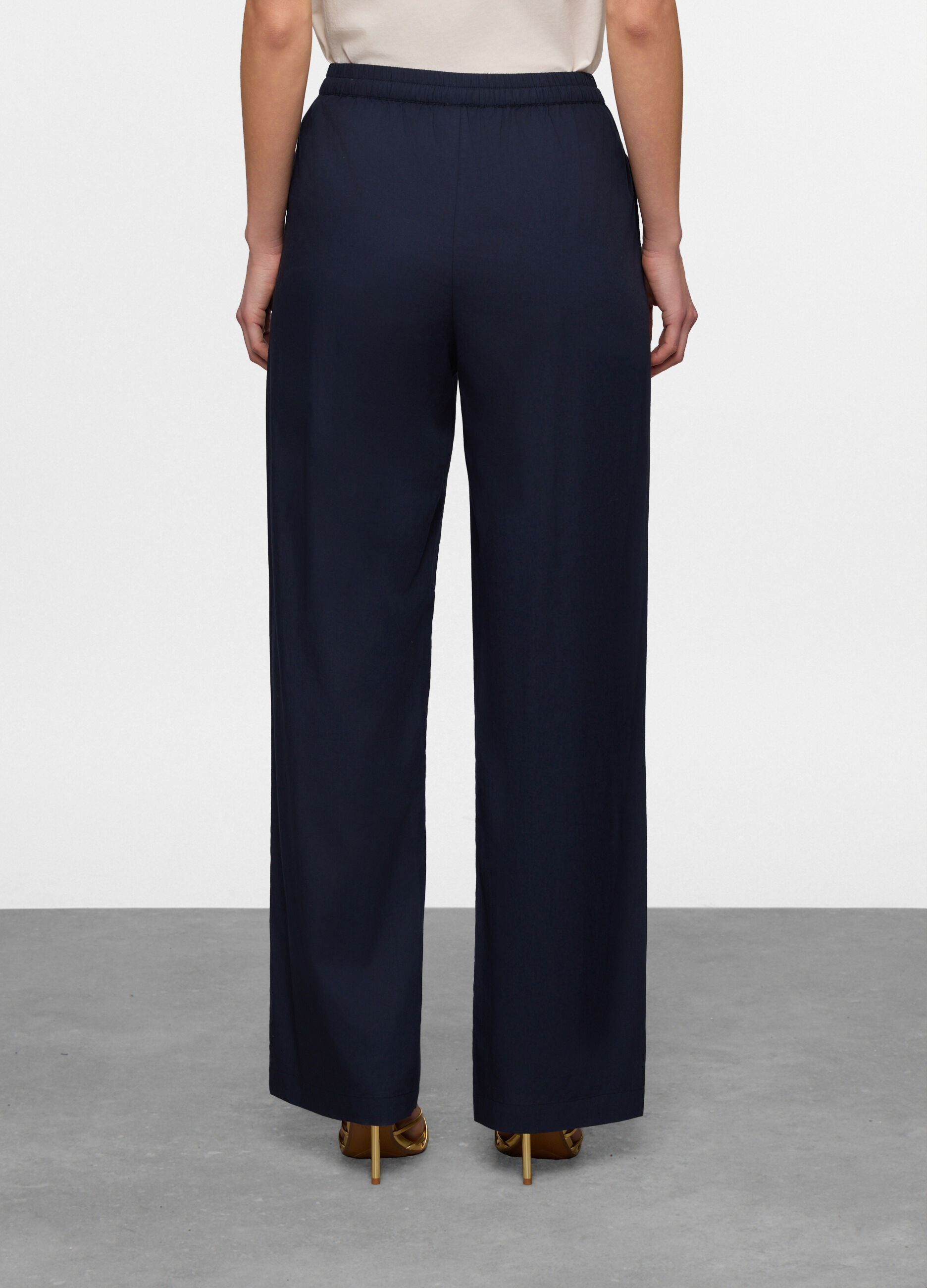 Pantaloni in popeline di puro cotone donna