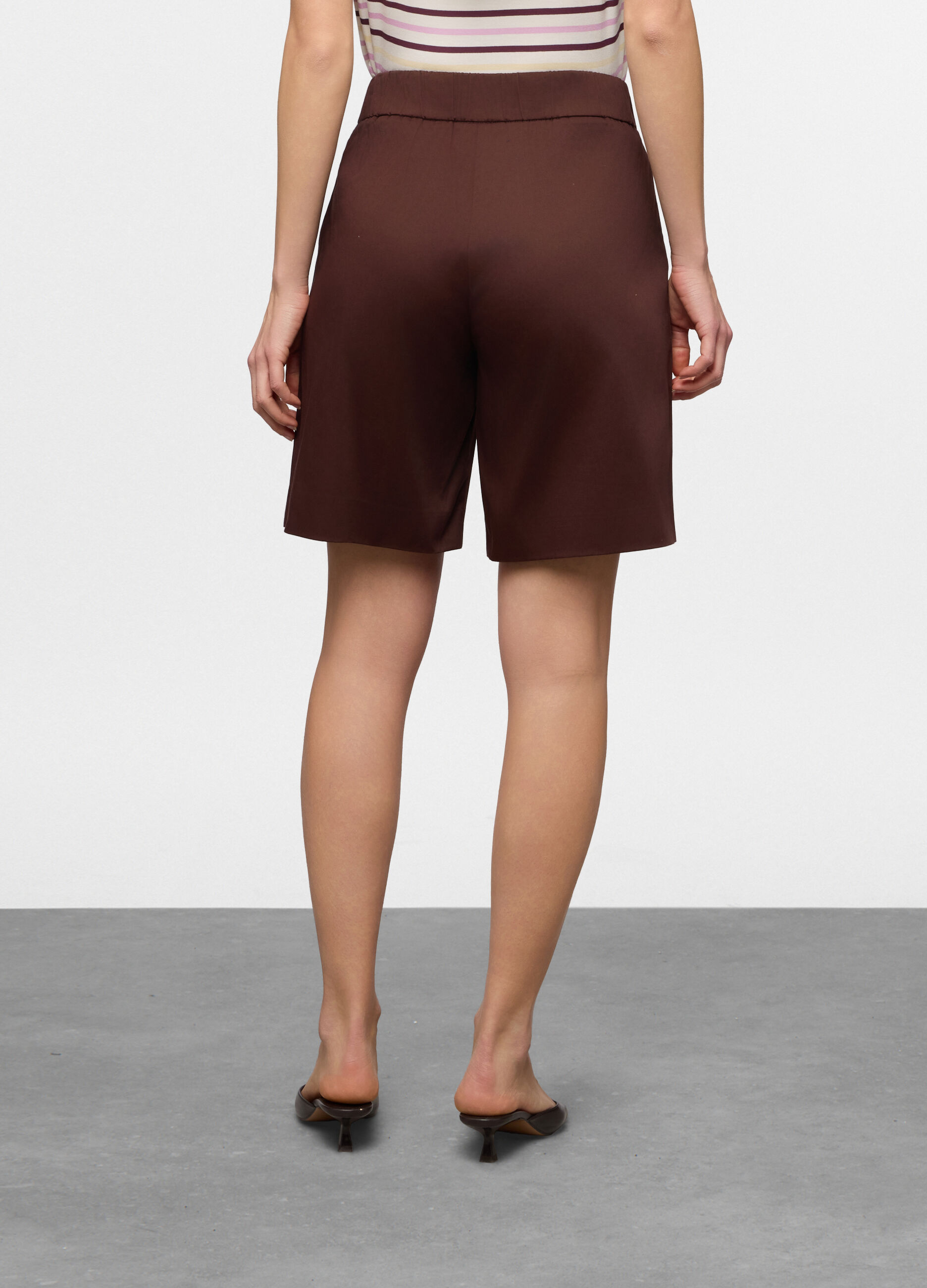 Bermuda Fit Regular satin di cotone stretch donna _1
