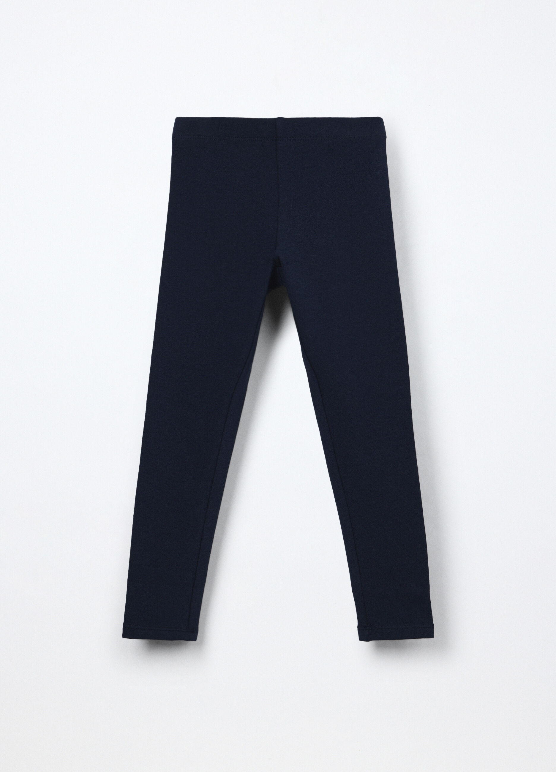 Leggings in french terry di cotone stretch bambina_0