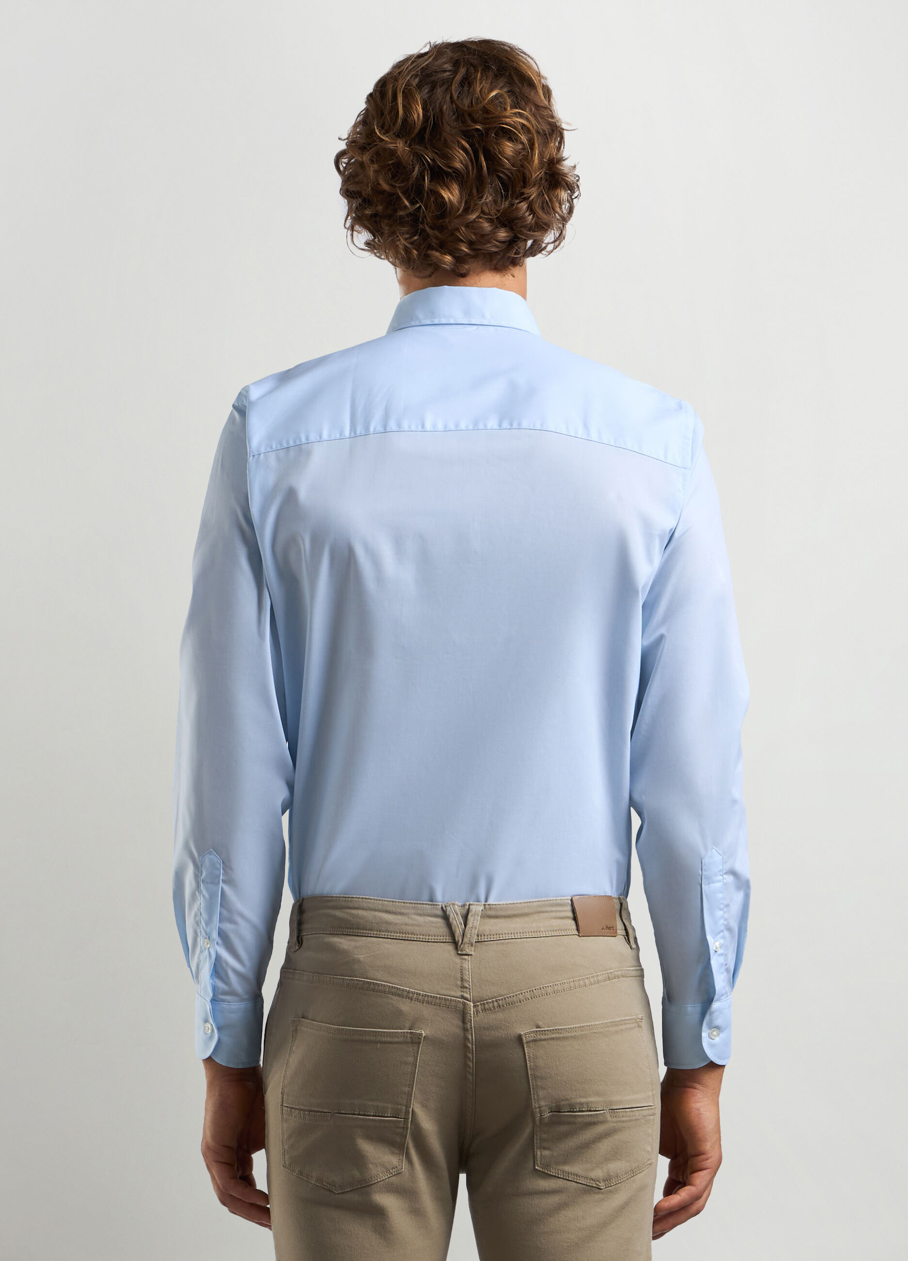 Camicia regular fit colletto button down in misto cotone_1