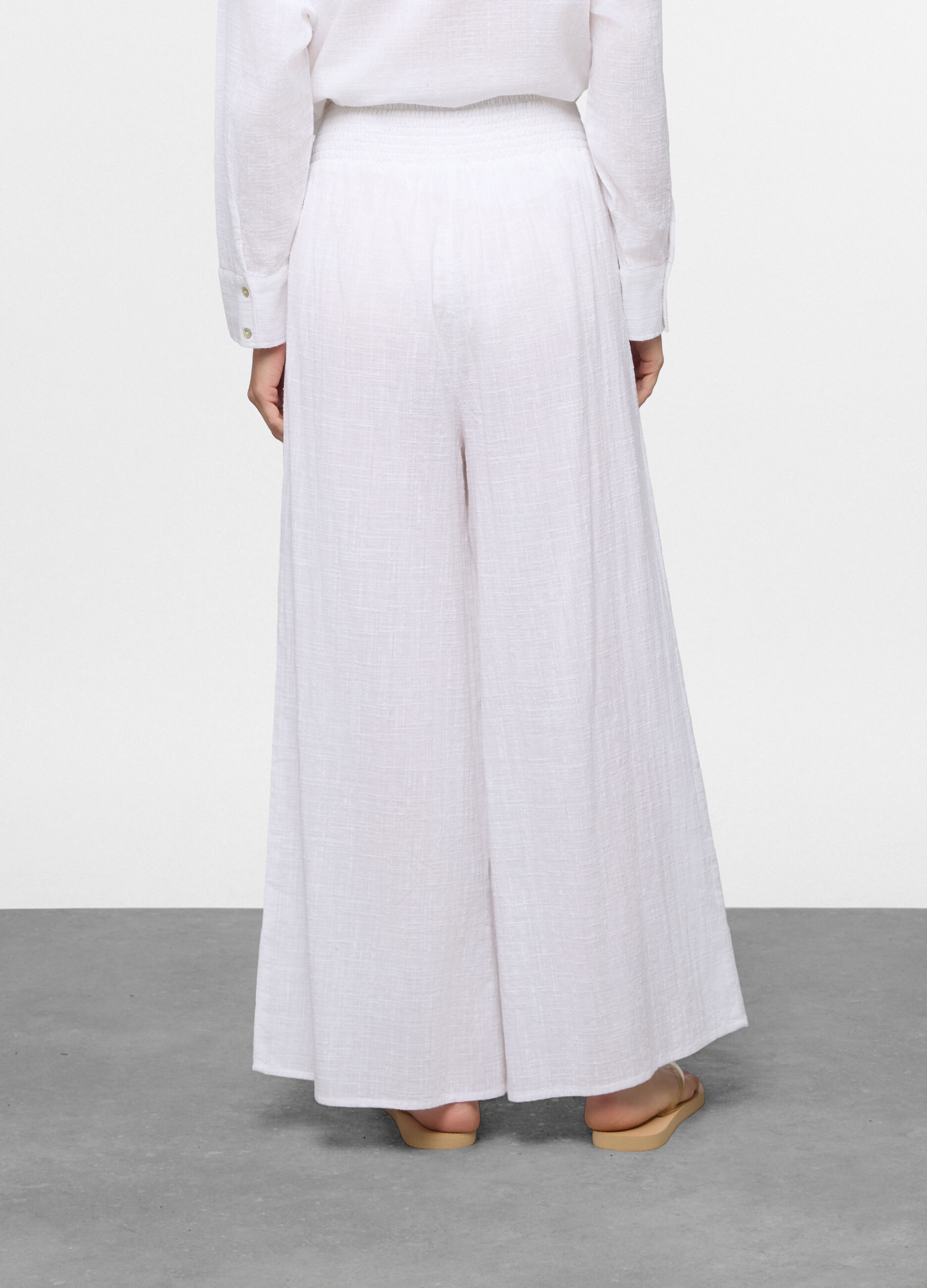 Pantaloni wide leg copricostume donna