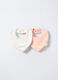 Pack 2 bavaglini in costina di cotone stretch neonata_0