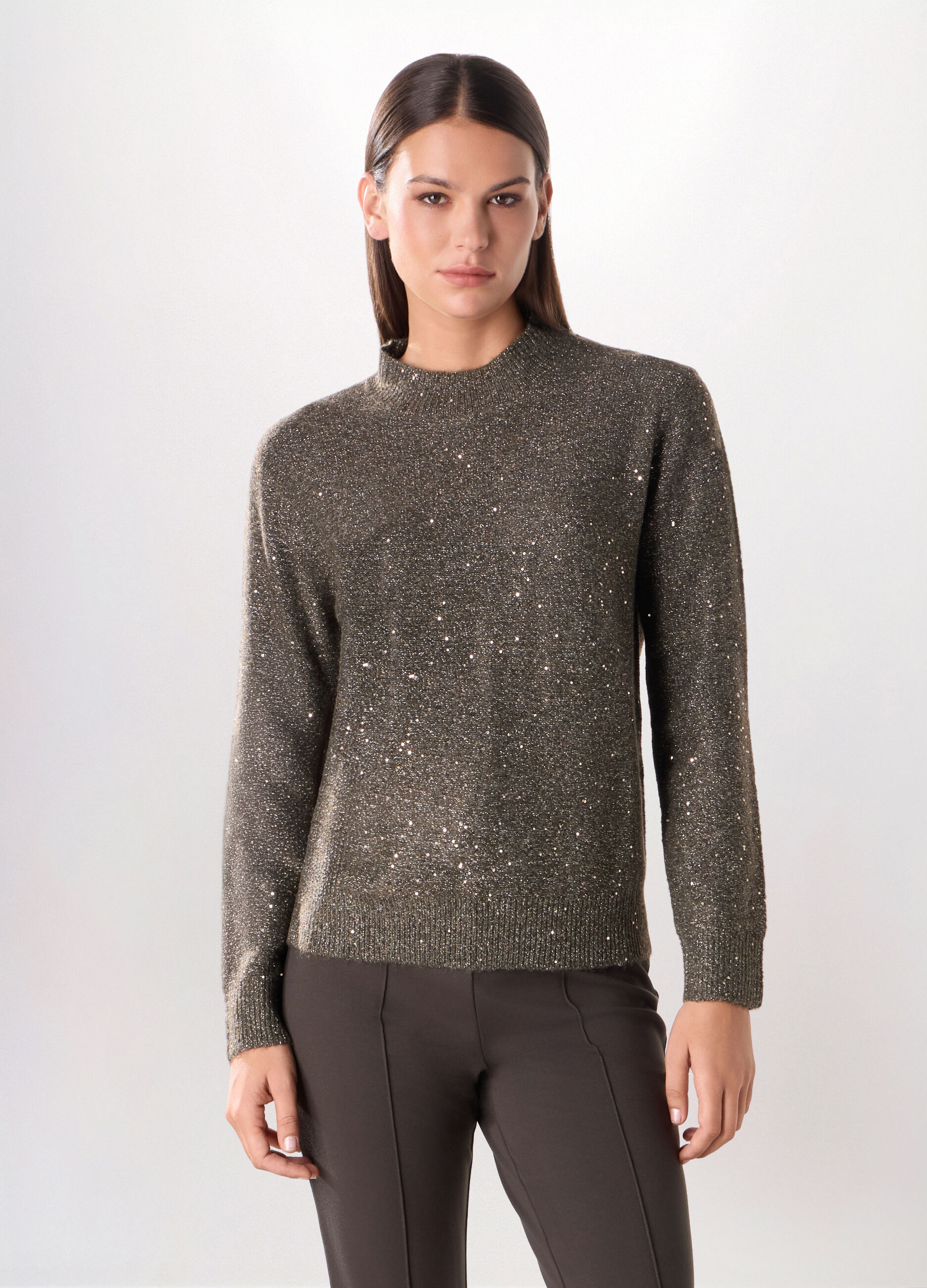 Pullover con paillettes donna_0
