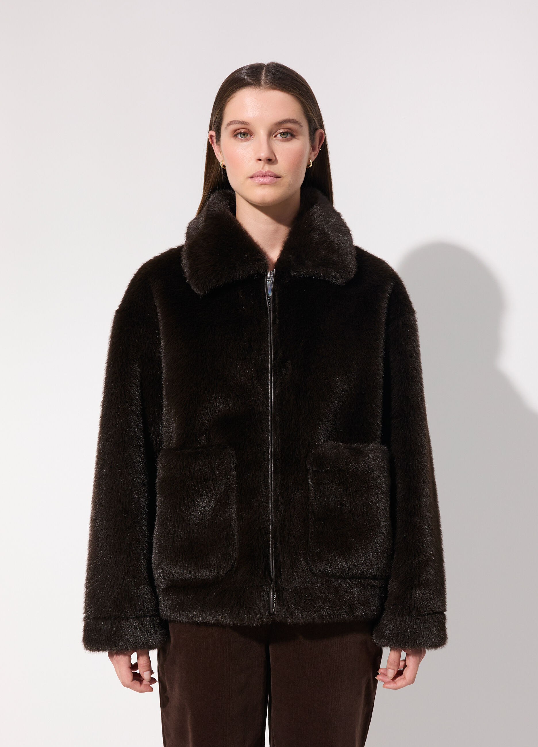 Bomber di pelliccia fake fur donna_1