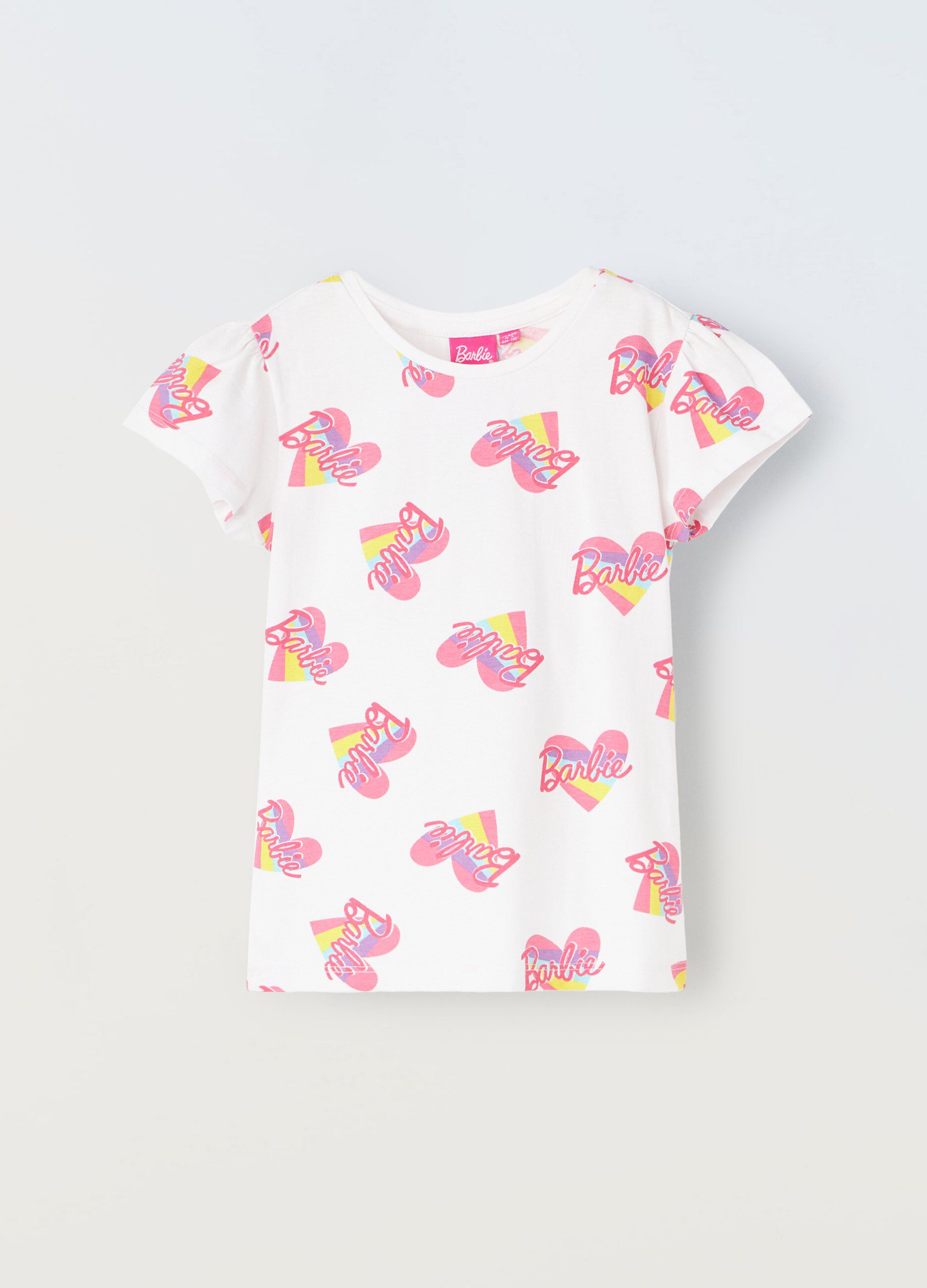 T-shirt in puro cotone con stampa bambina_0