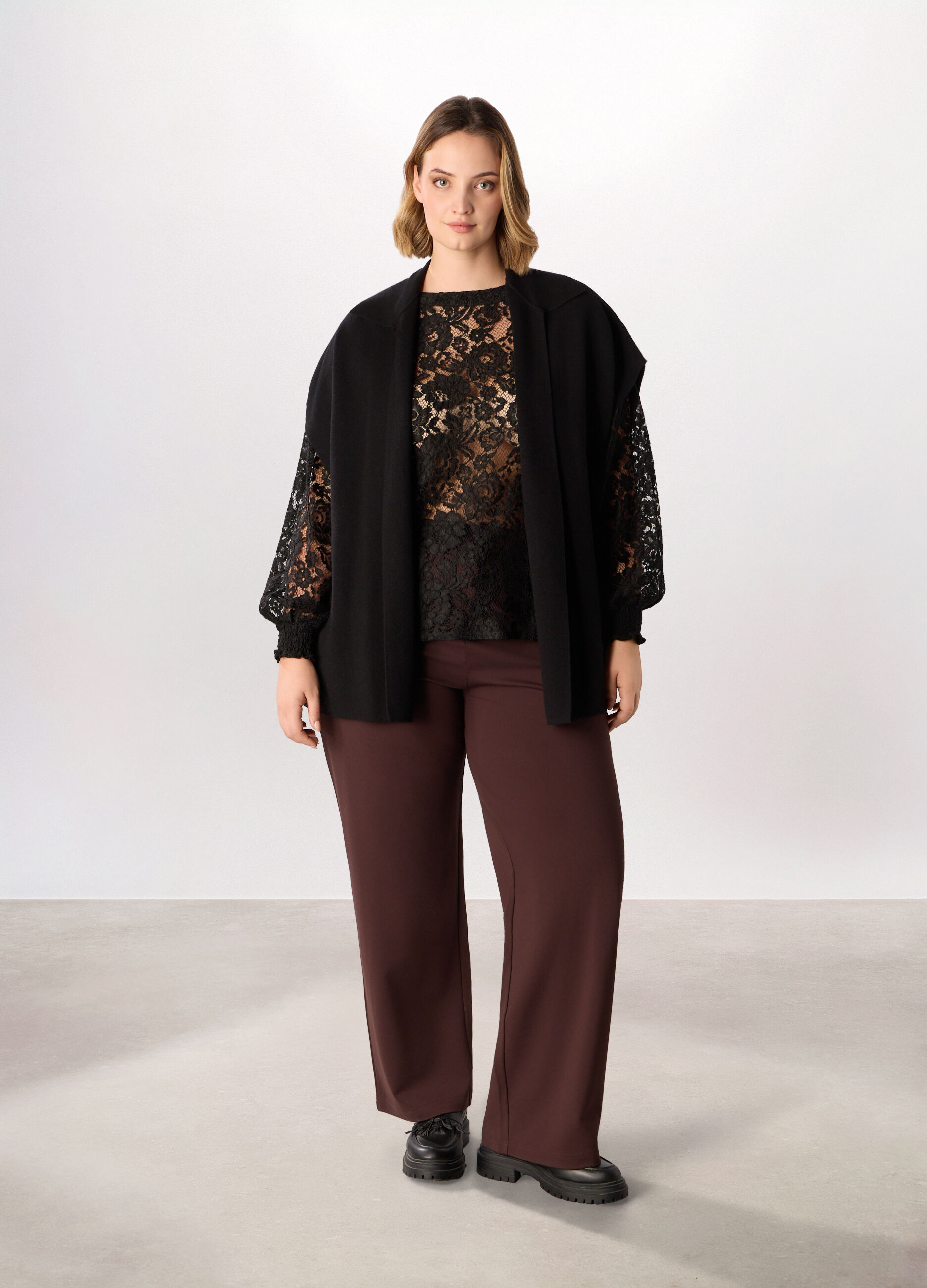 Pantaloni misto viscosa donna curvy_0