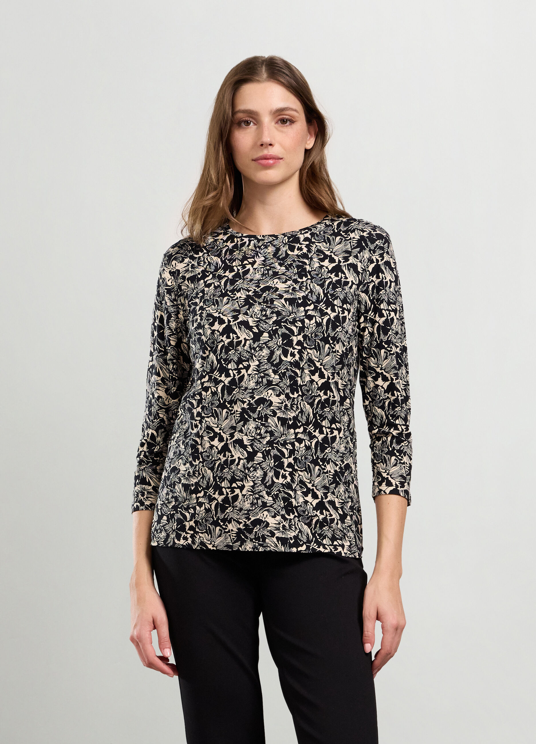 T-shirt in cotone stretch donna_0