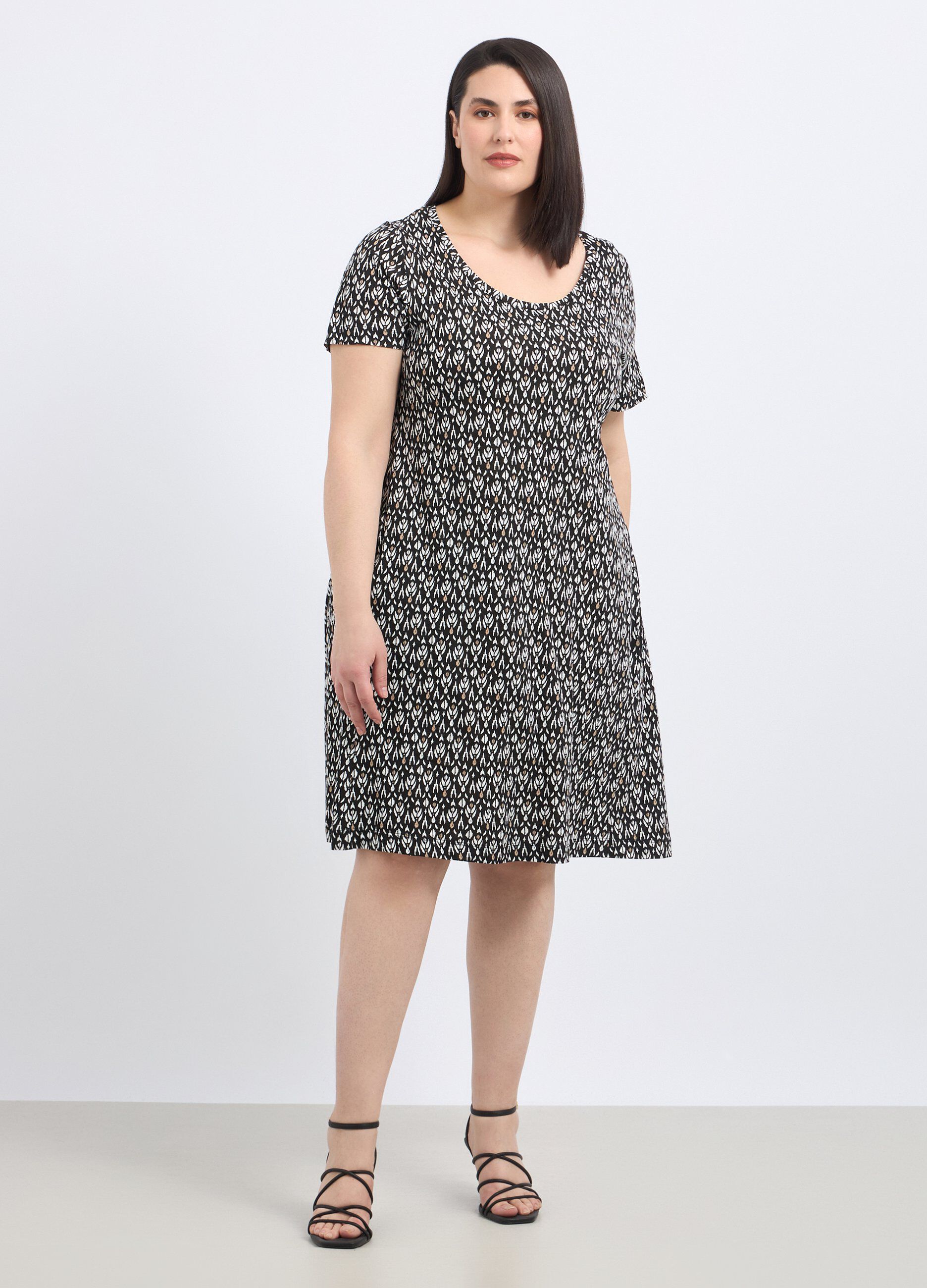 Abito corto in puro cotone donna curvy_0