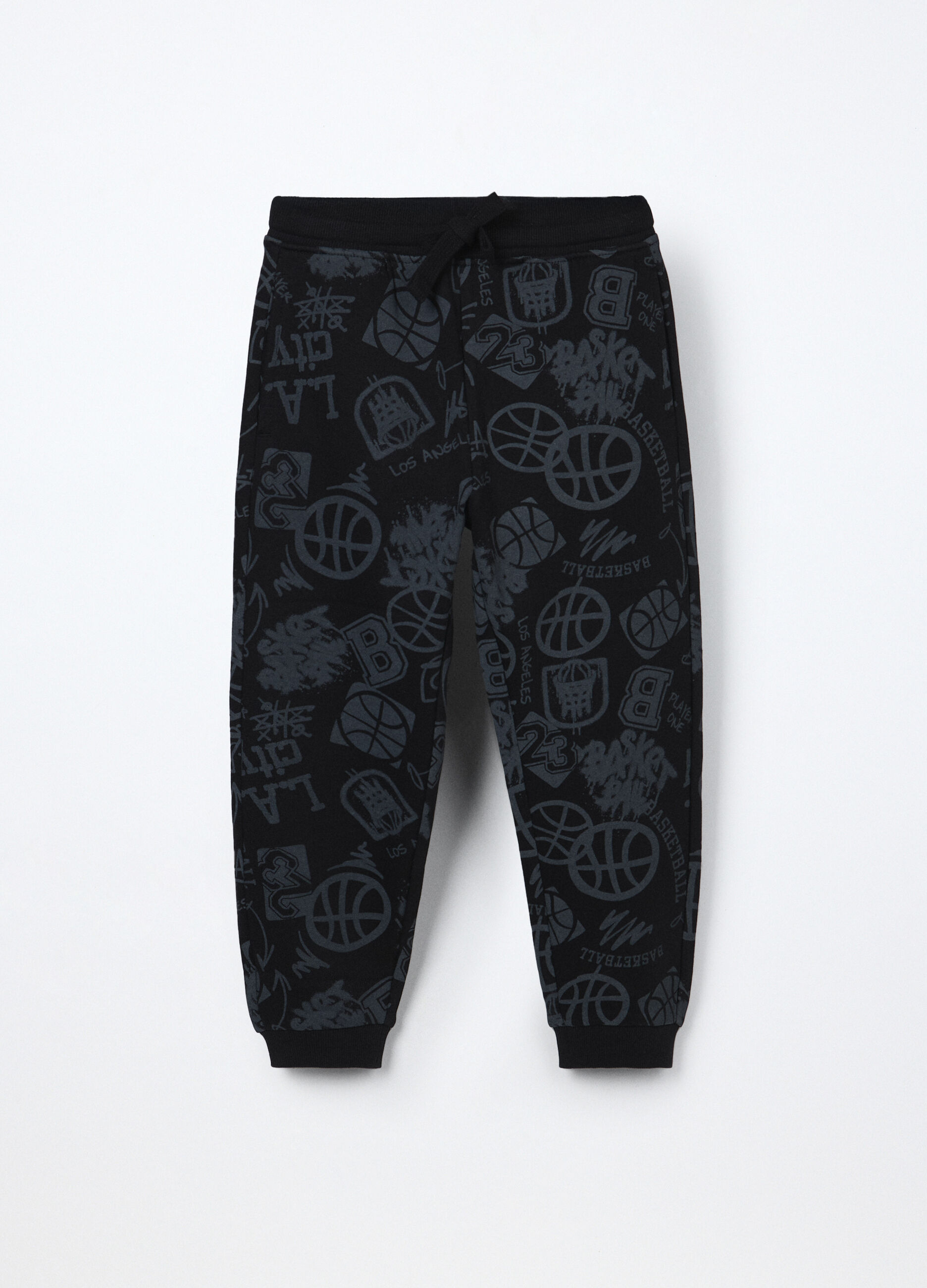 Jogger in puro cotone fleece bambino_0