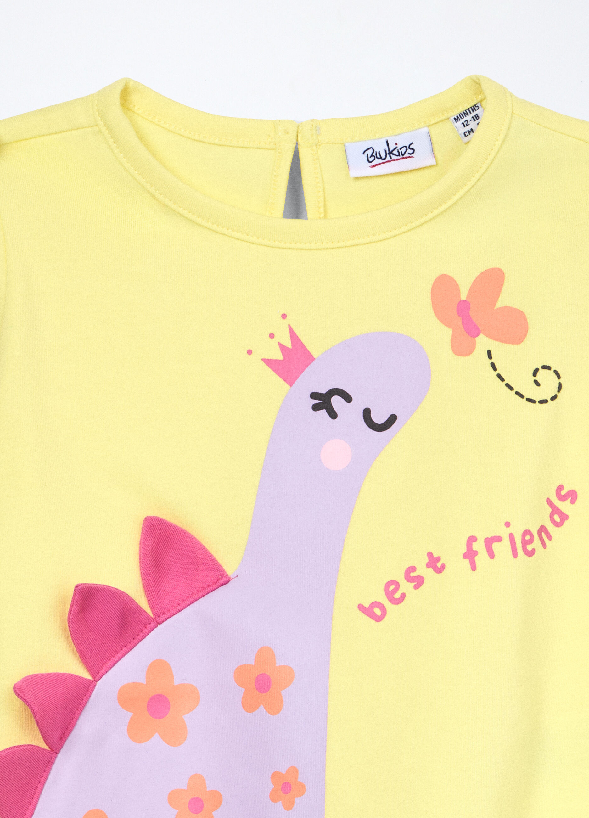 T-shirt in jersey di cotone stretch neonata_2