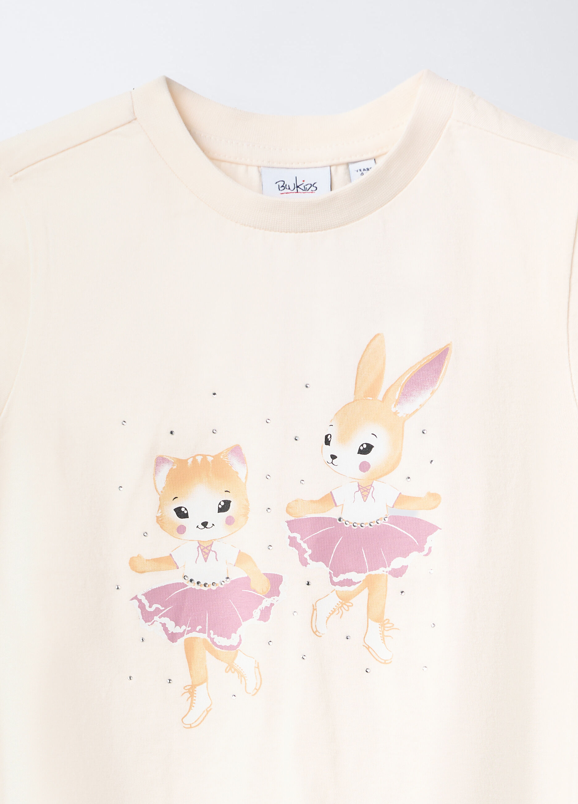 T-shirt girocollo in jersey di puro cotone bambina_2