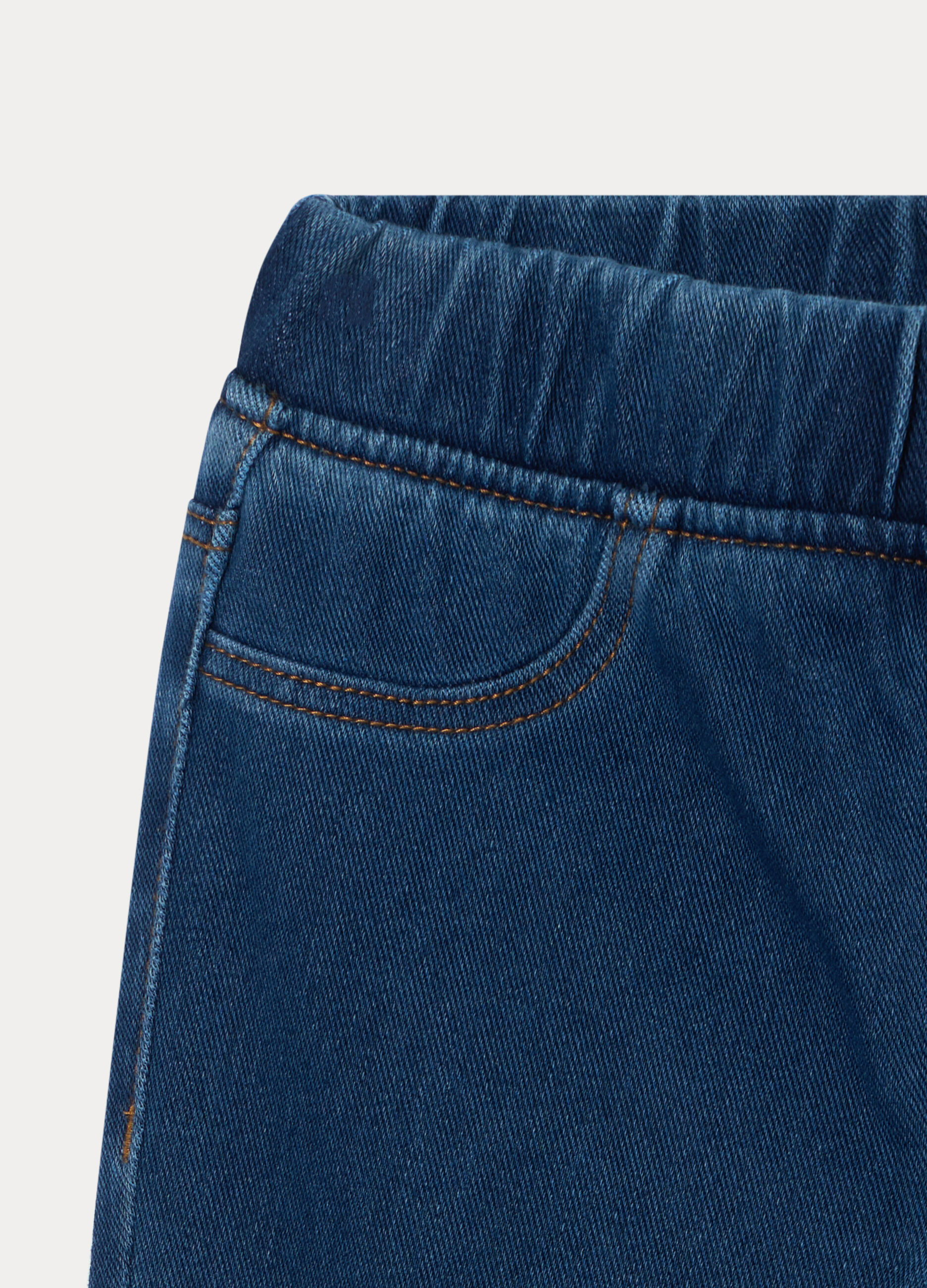 Jeggings flare fit in french terry denim bambina_2