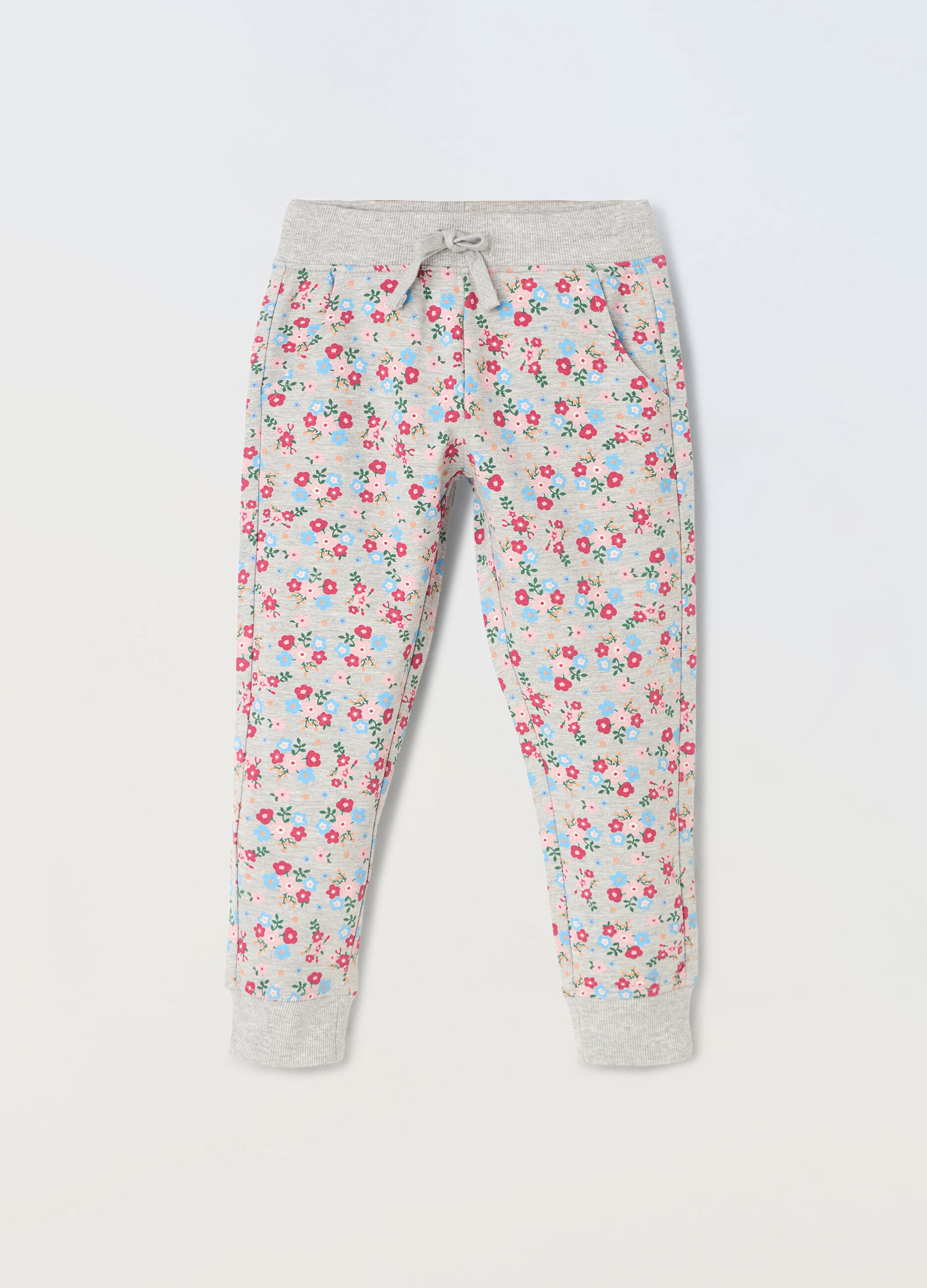 Joggers in french terry stretch bambina_0