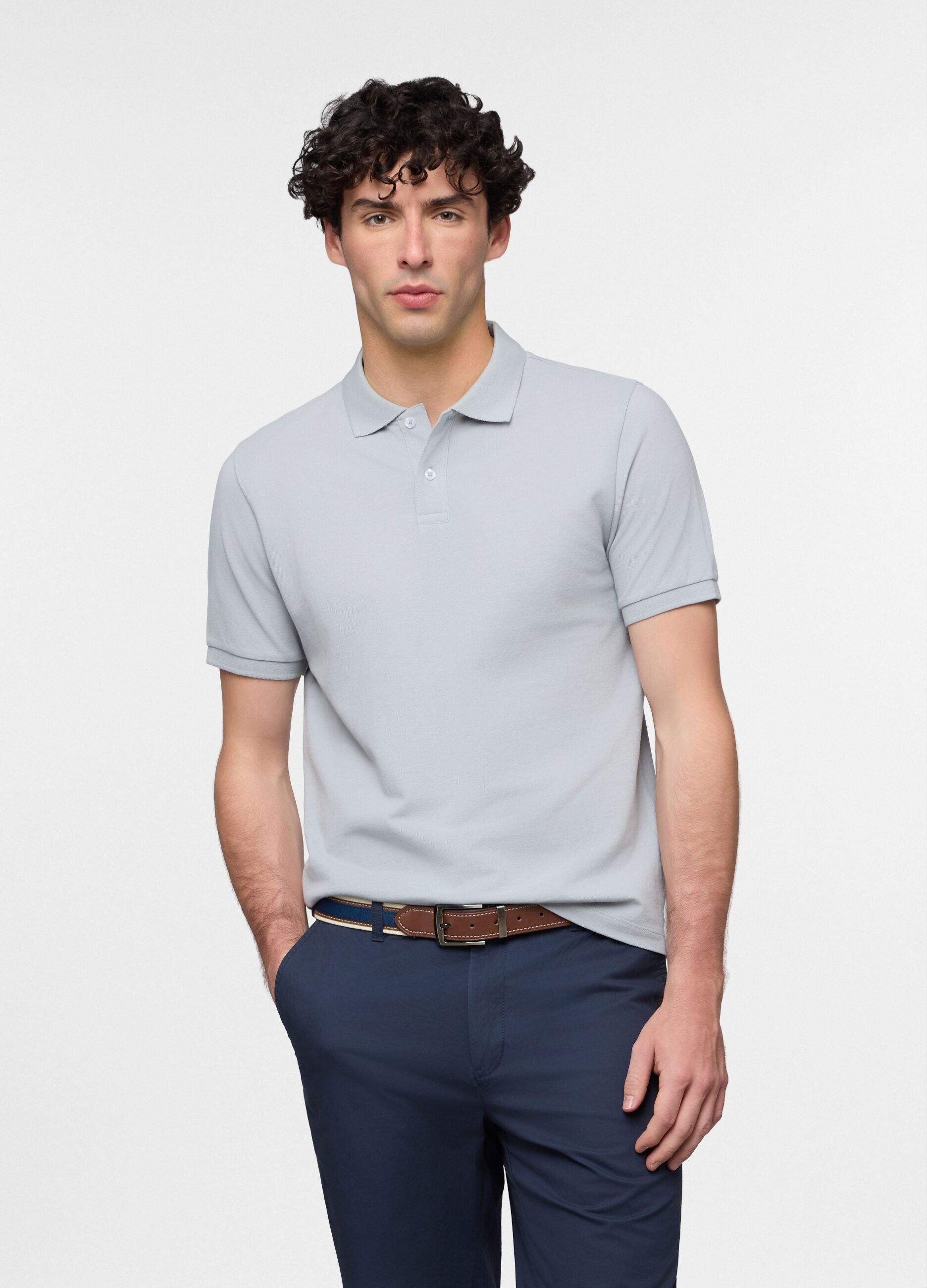 Polo in piquet di cotone uomo