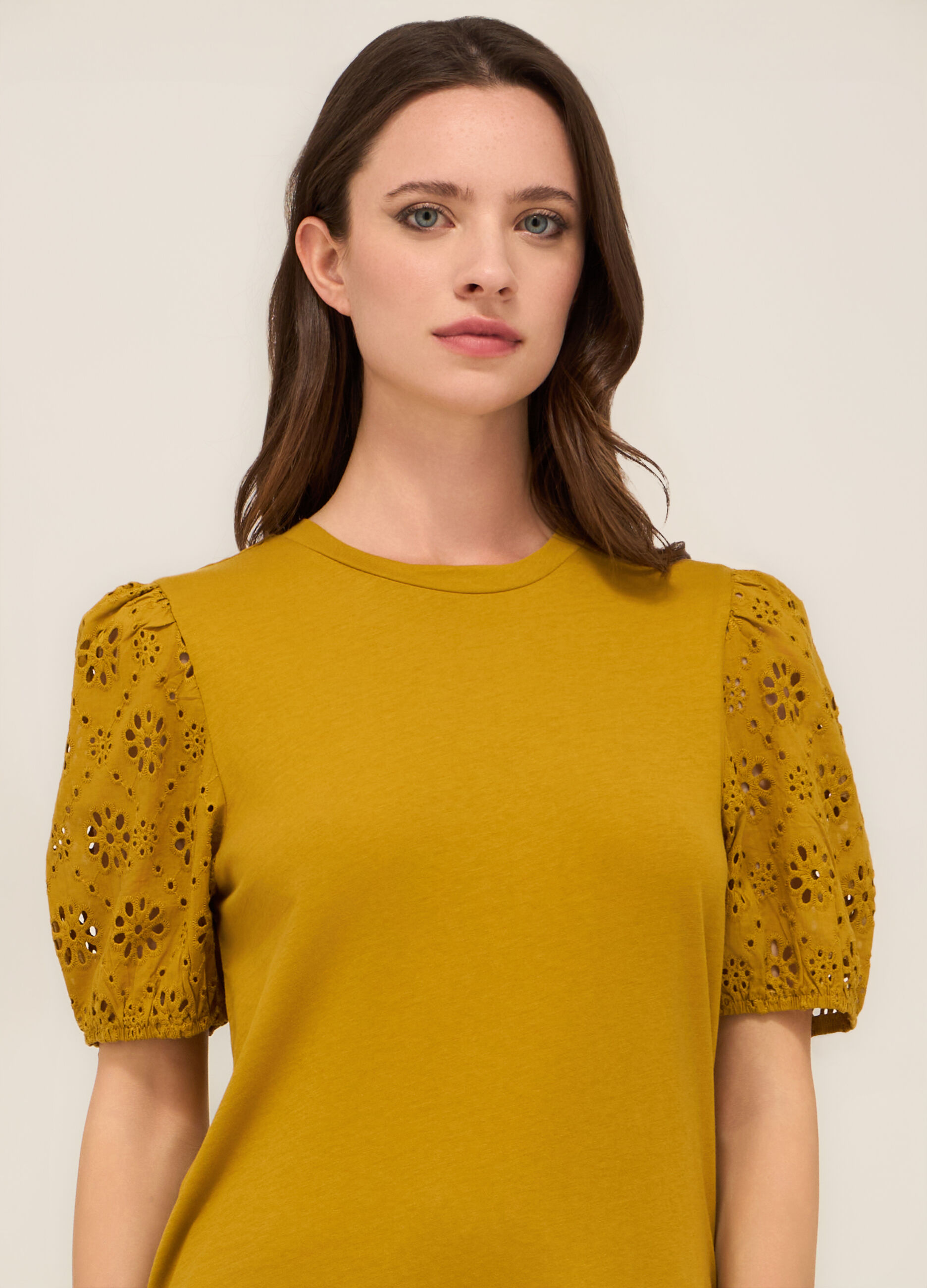 T-shirt in jersey di puro cotone donna_2