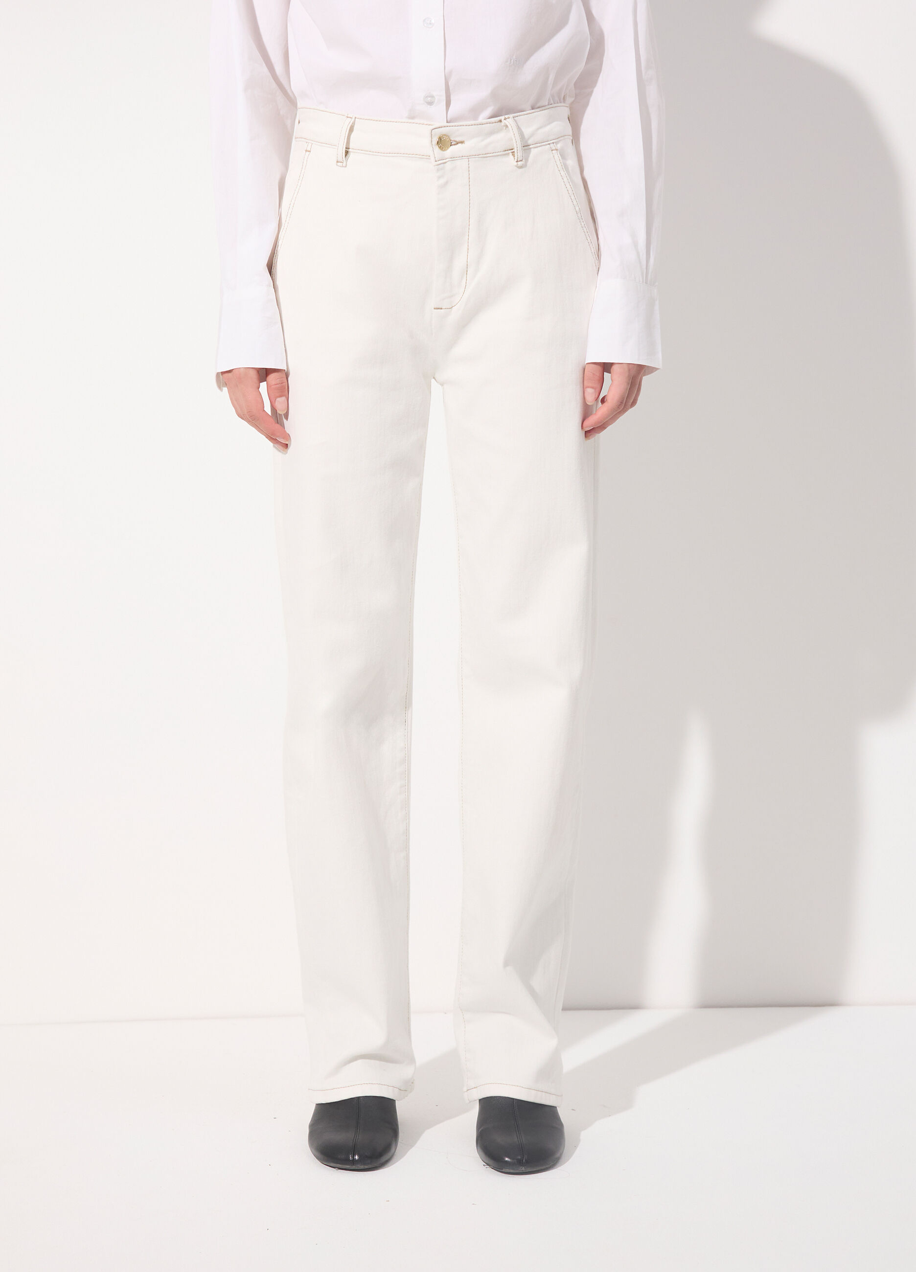 Pantalone in denim stretch donna_1