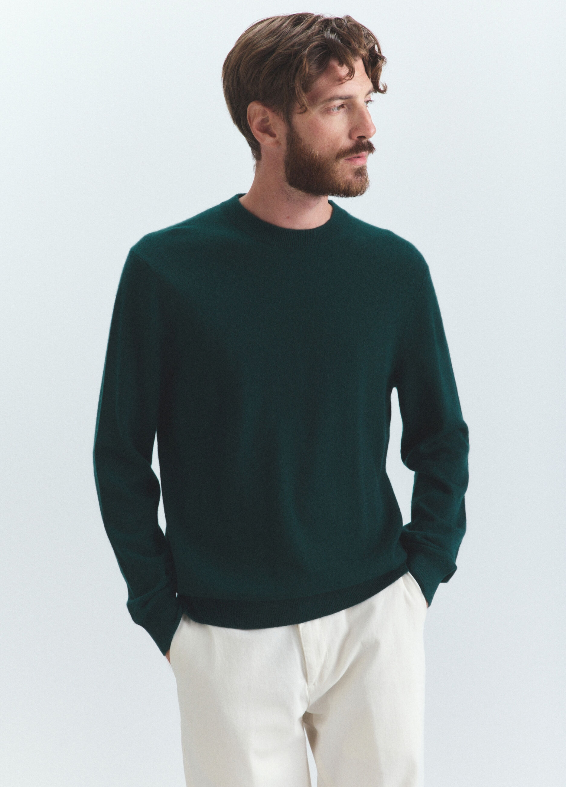 Maglione girocollo in cashmere uomo