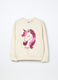 Felpa misto cotone con paillettes bambina_0