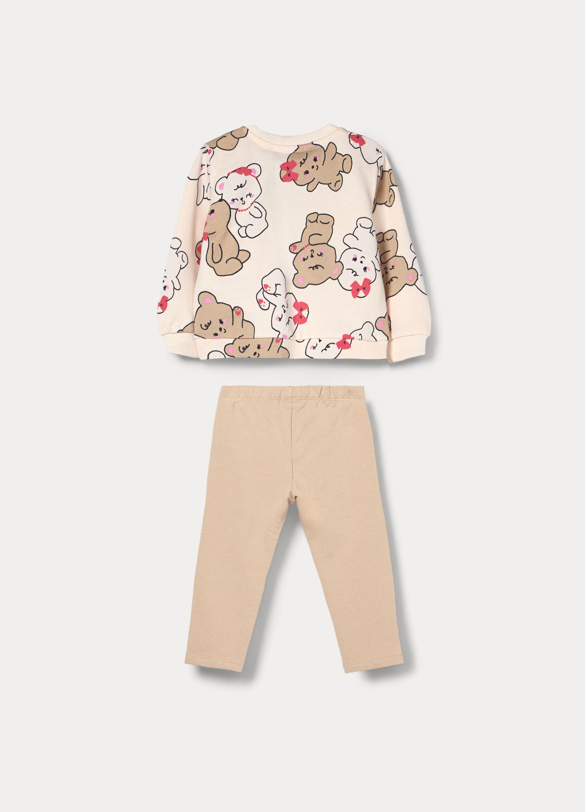 Jogging set in french terry di cotone stretch bimba_1