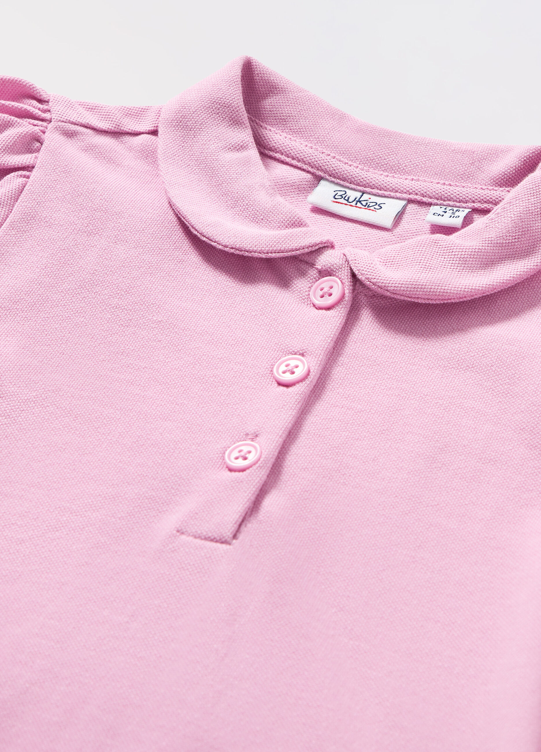 Polo in puro cotone Piquet bambina_1