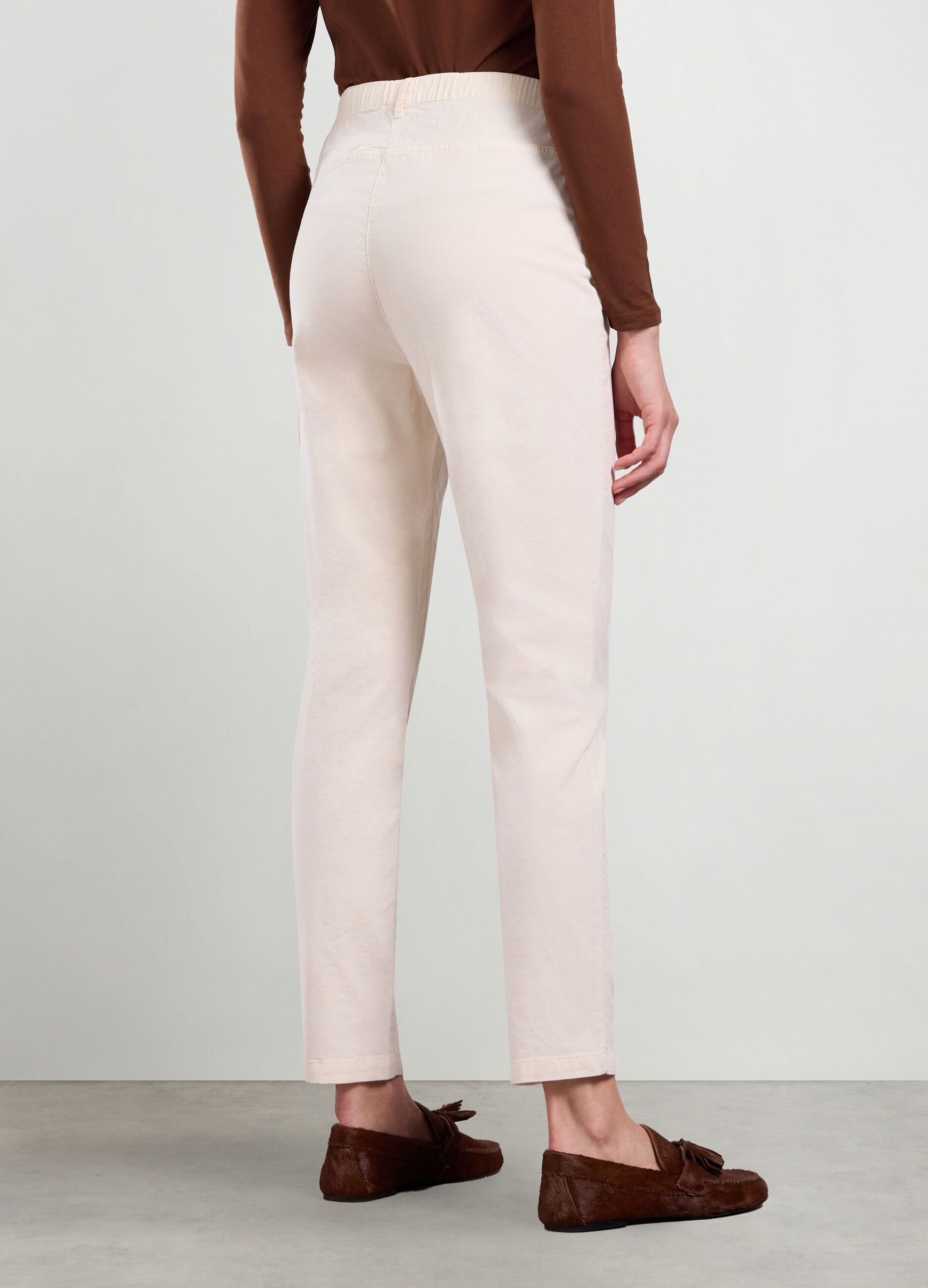 Leggings in costina di velluto donna_1