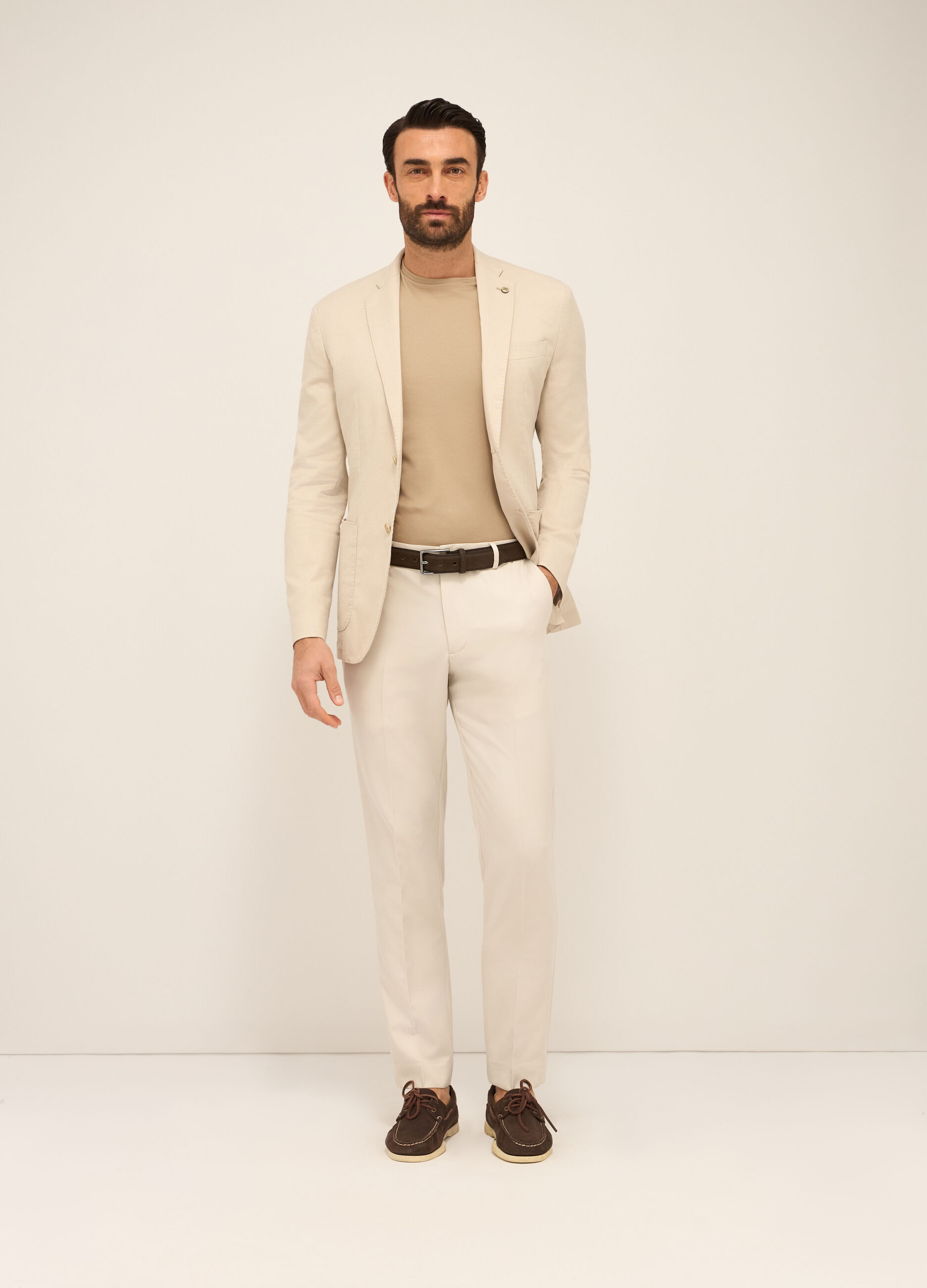 Blazer in misto cotone e lino uomo