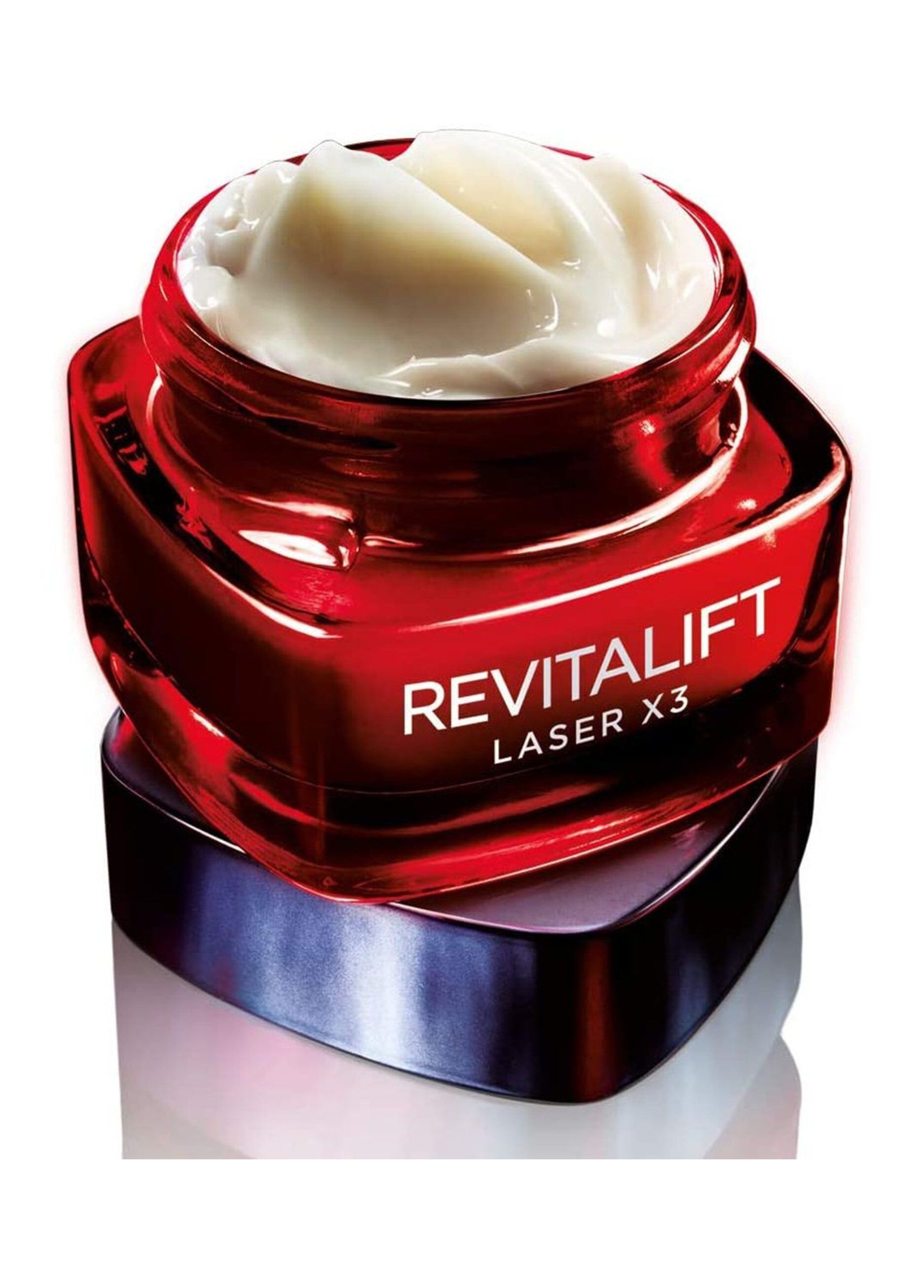 L'Oréal Paris Crema Viso Giorno Revitalift Laser X3, Azione Antirughe Anti-Età con Acido Ialuronico e Pro-Xylane, 50 ml.