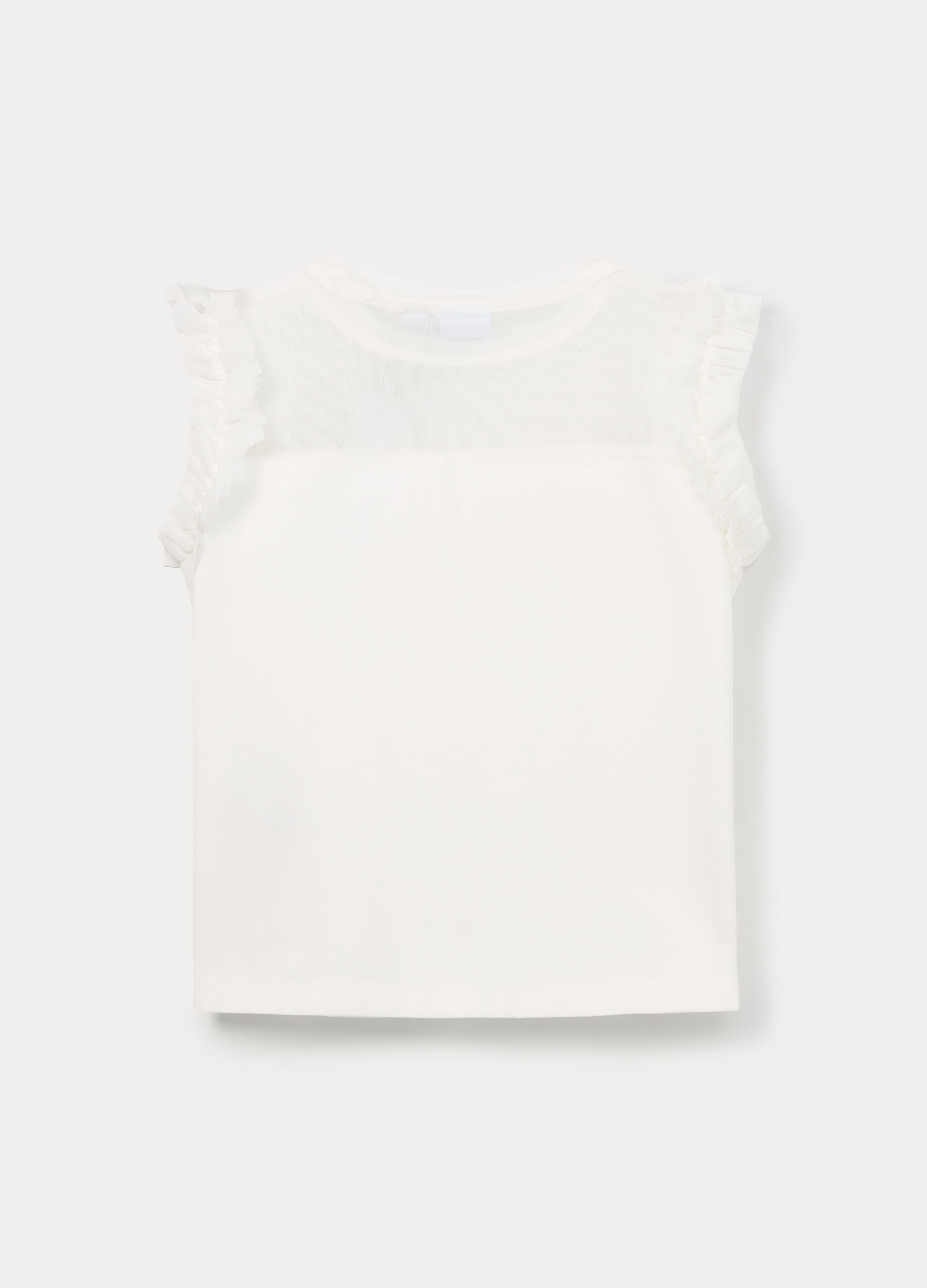 T-shirt in jersey di cotone stretch ragazza_1