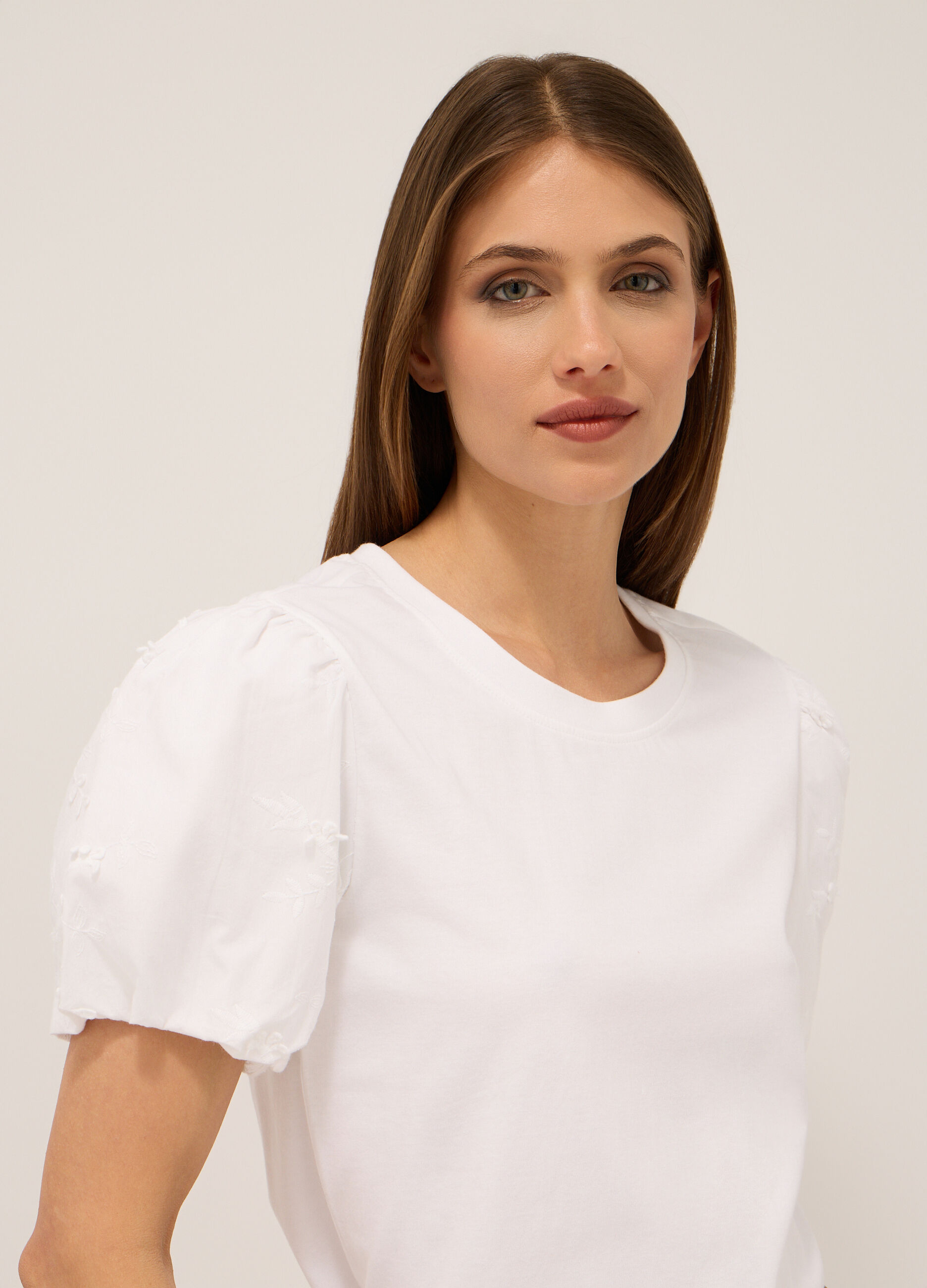 T-shirt in jersey di puro cotone donna_2