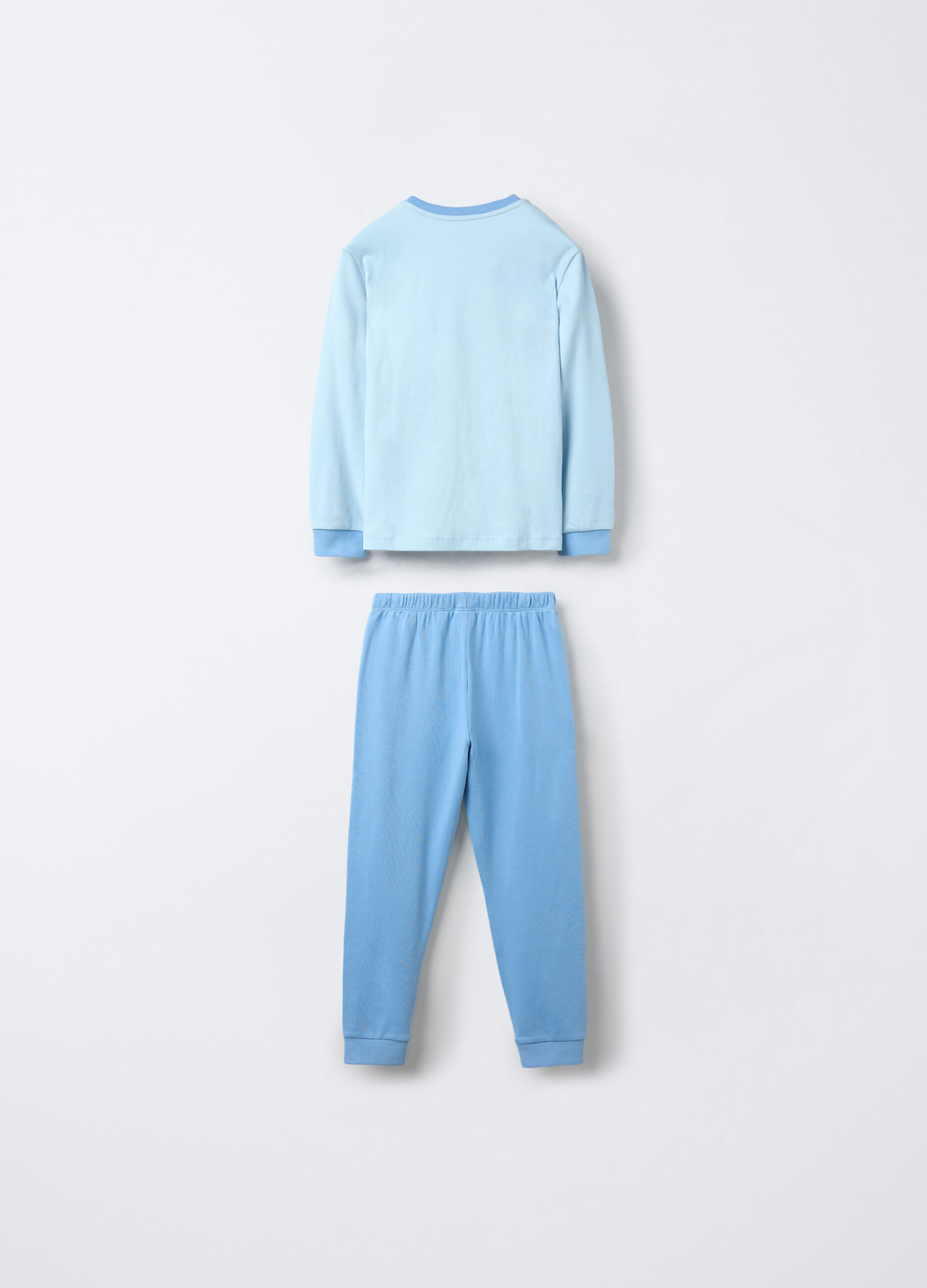Set pigiama lungo in interlock di puro cotone bambino_1